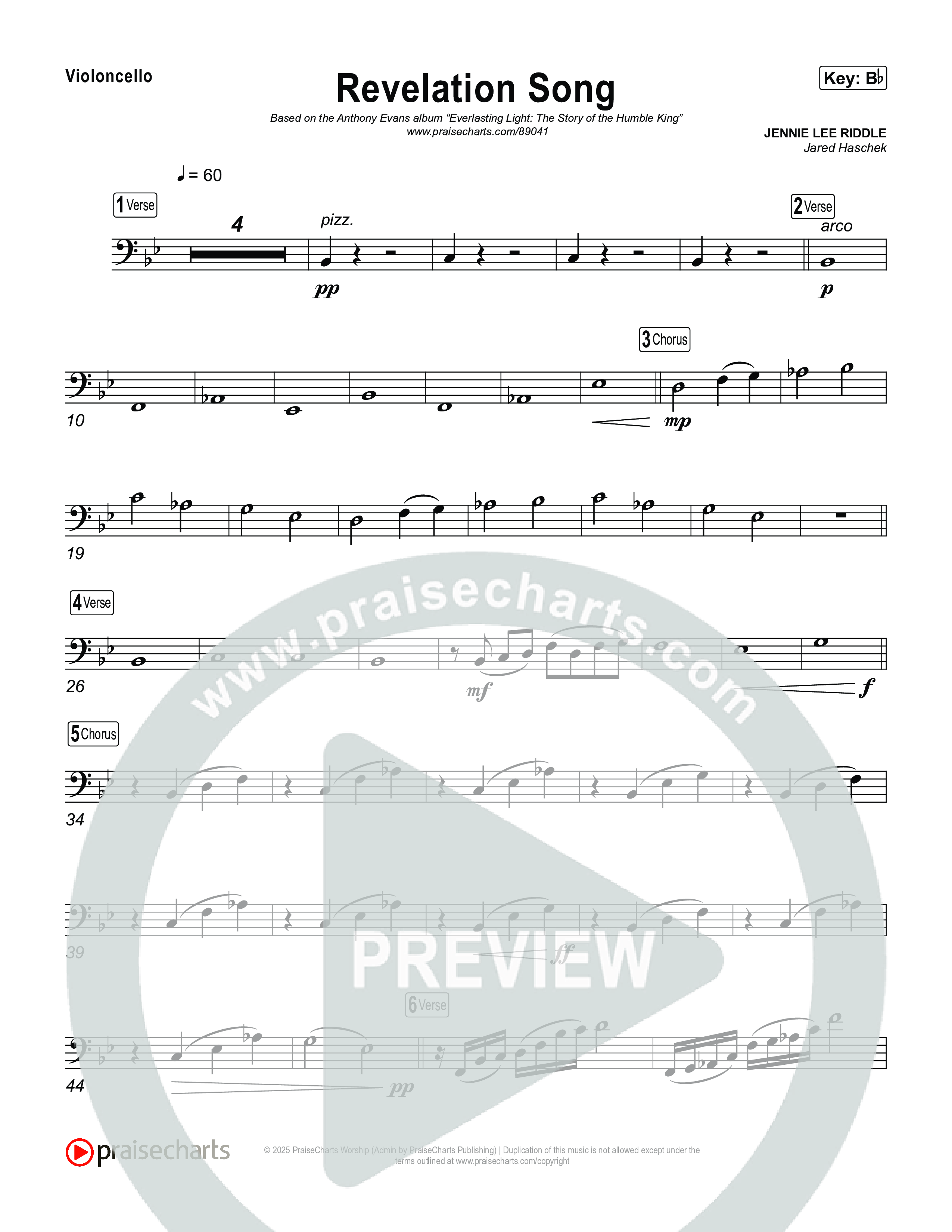 Revelation Song Violincello (Arr. Jared Haschek / Museum Of The Bible)