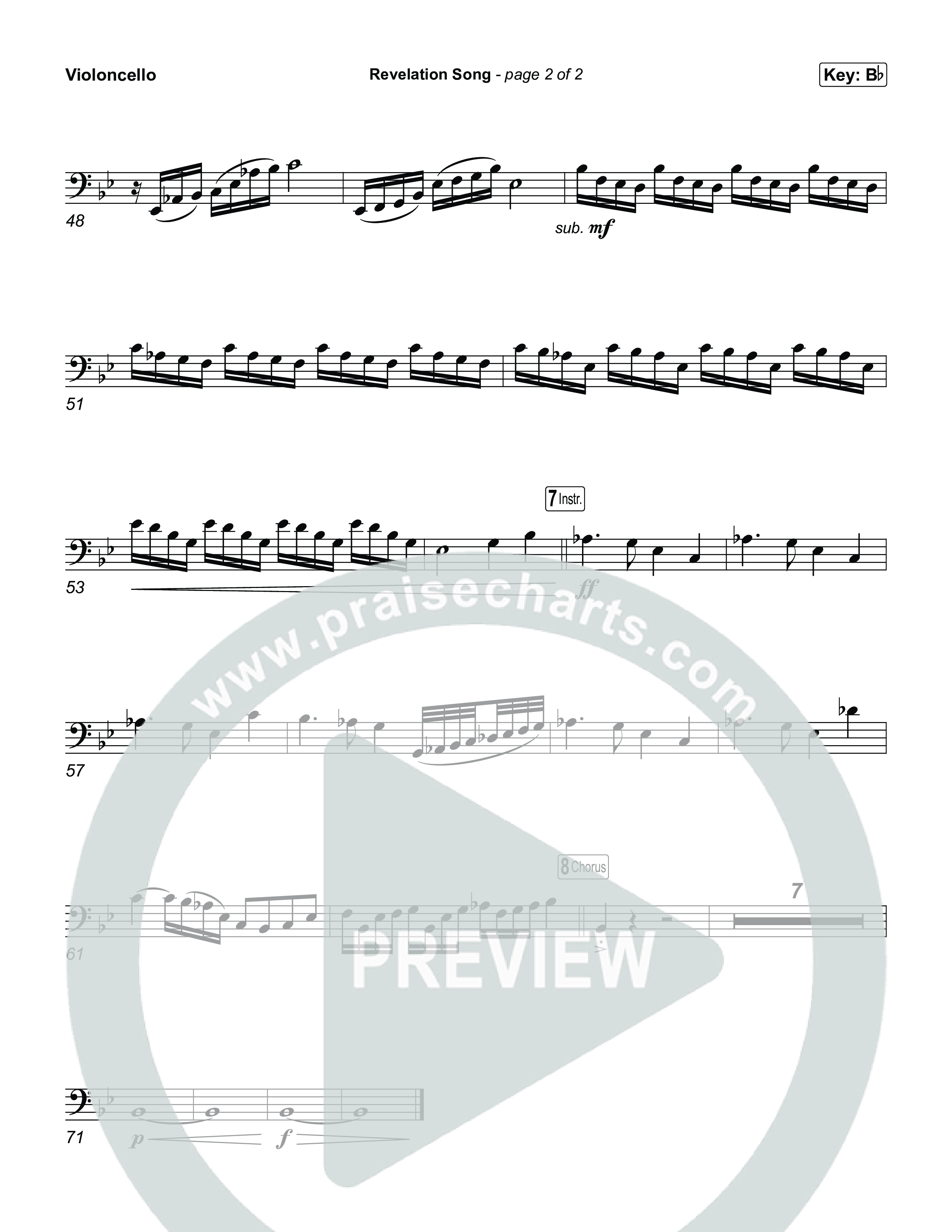 Revelation Song Violincello (Arr. Jared Haschek / Museum Of The Bible)