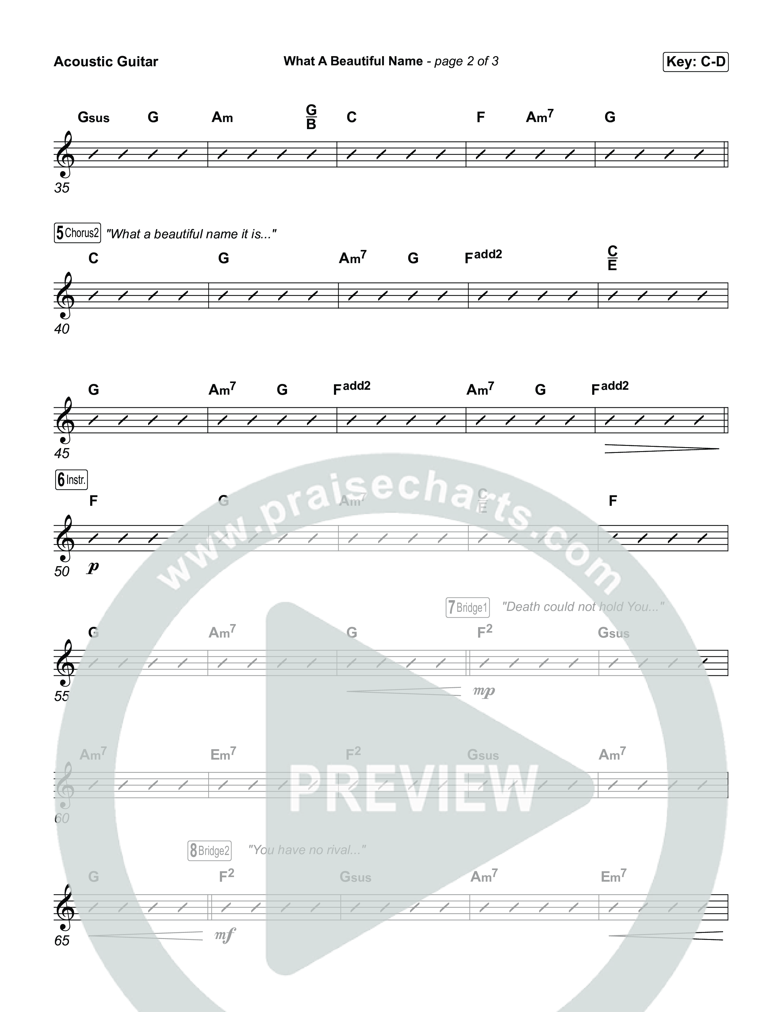 What A Beautiful Name Acoustic Guitar (Museum Of The Bible / Arr. Jared Haschek)