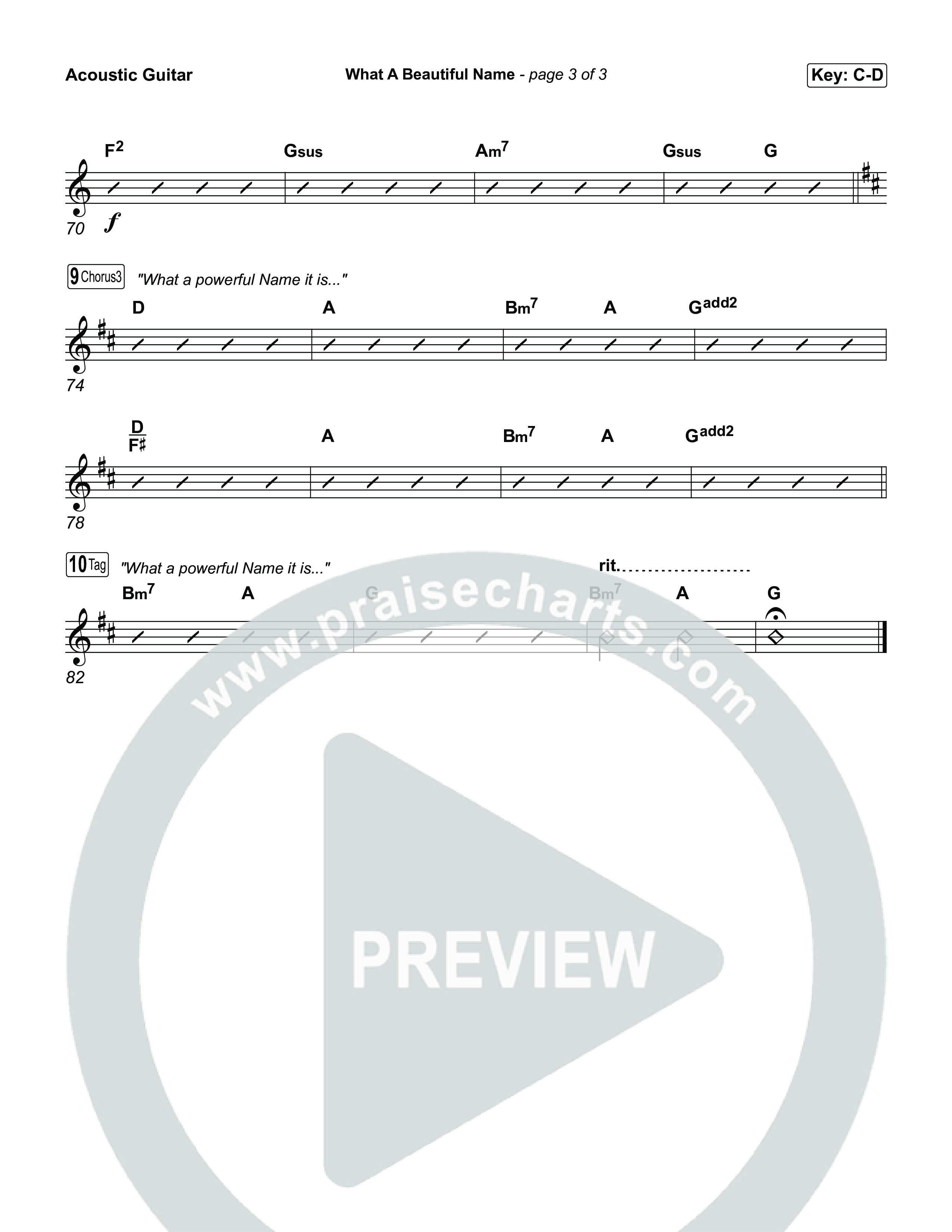 What A Beautiful Name Acoustic Guitar (Museum Of The Bible / Arr. Jared Haschek)