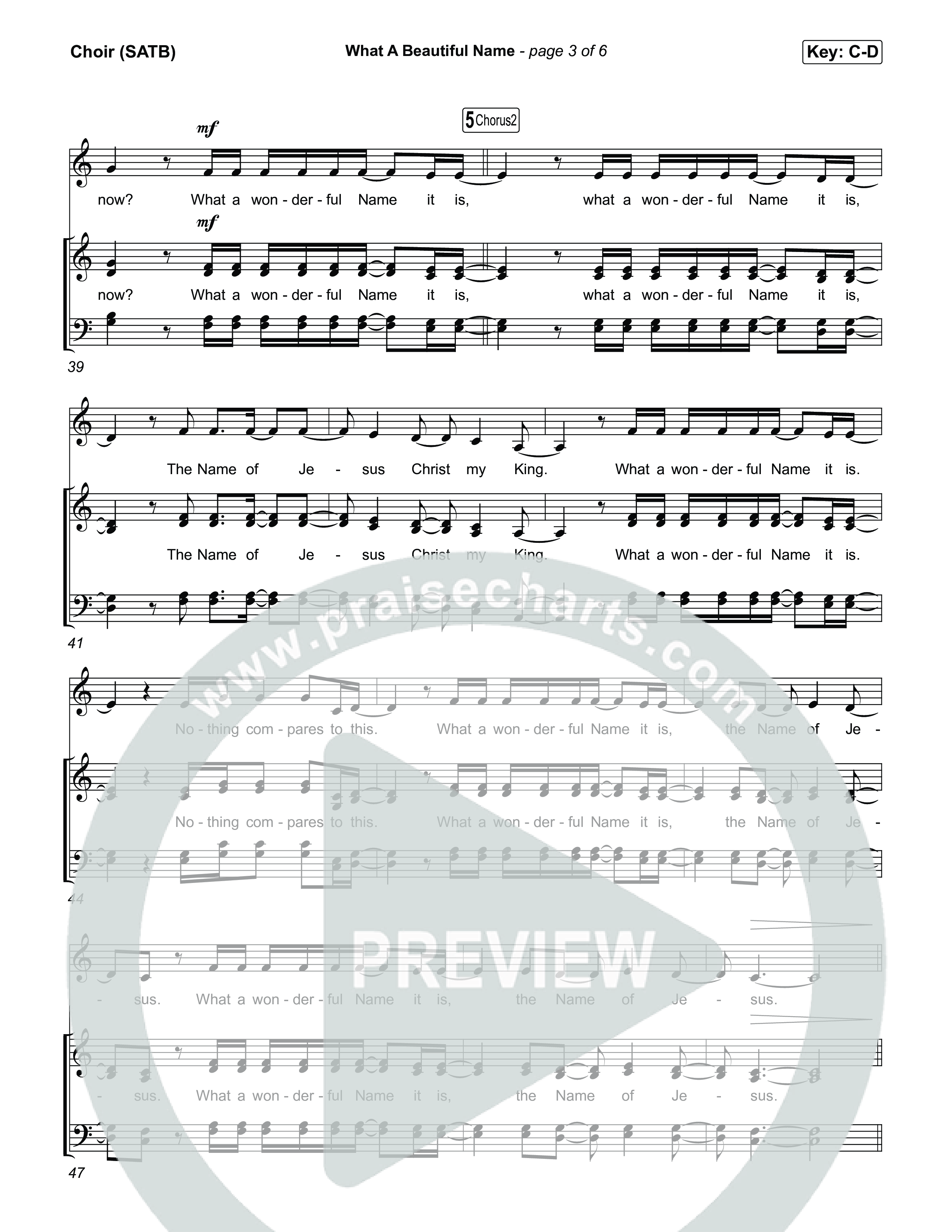 What A Beautiful Name Choir Sheet (SATB) (Museum Of The Bible / Arr. Jared Haschek)