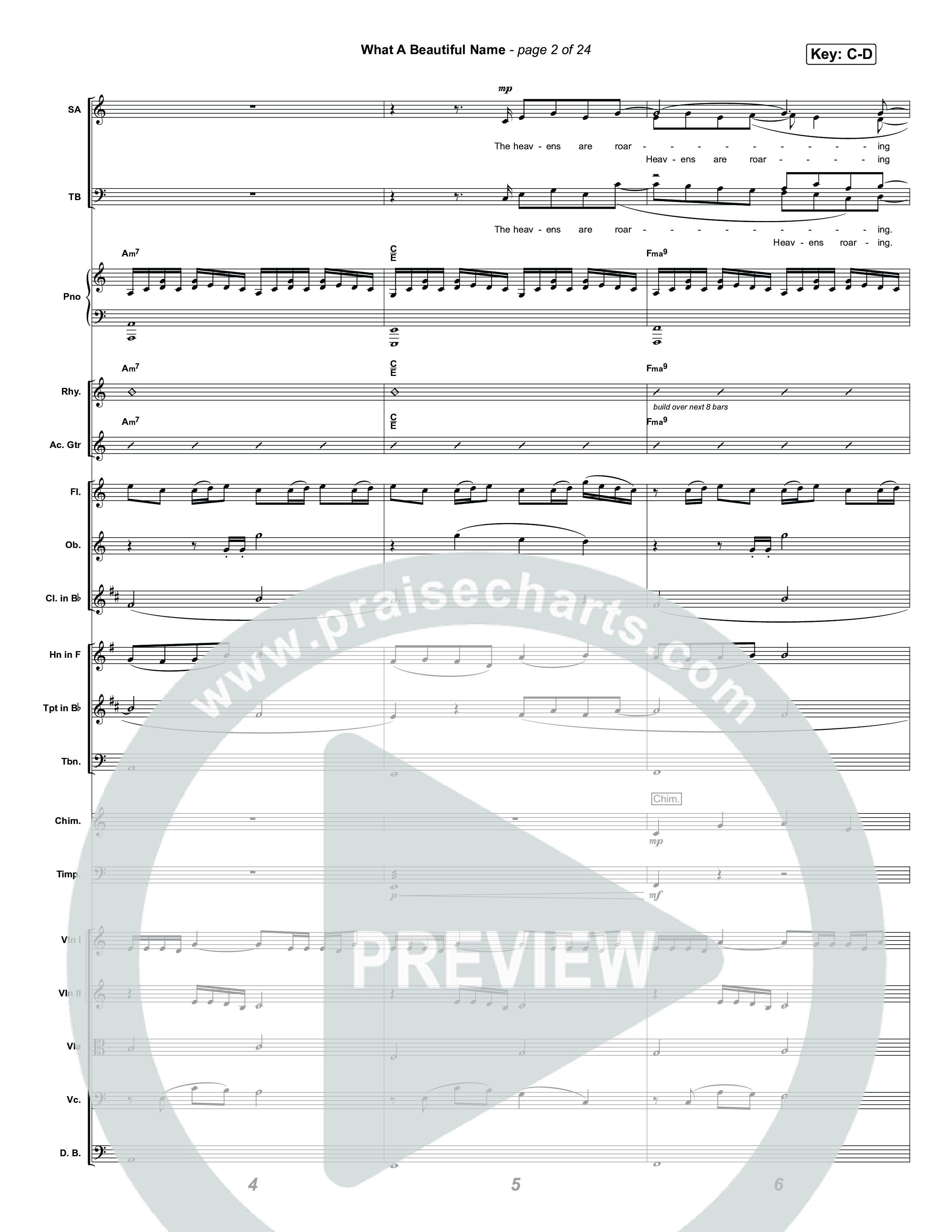 What A Beautiful Name Orchestration (Museum Of The Bible / Arr. Jared Haschek)