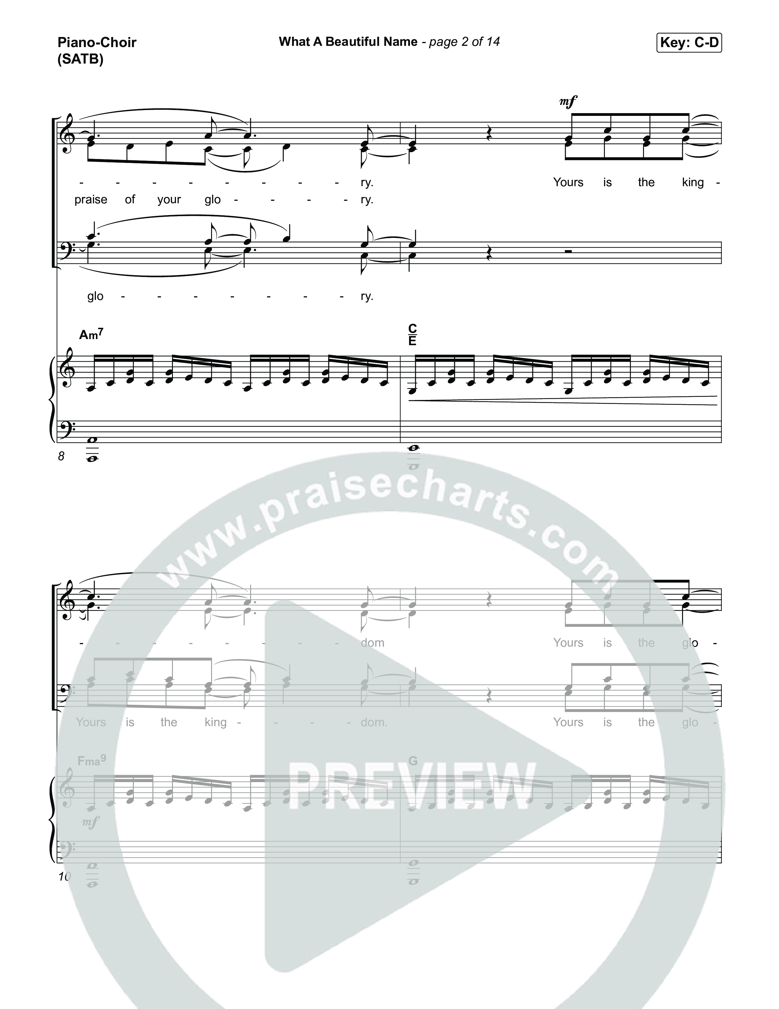 What A Beautiful Name Piano/Vocal Pack (Museum Of The Bible / Arr. Jared Haschek)