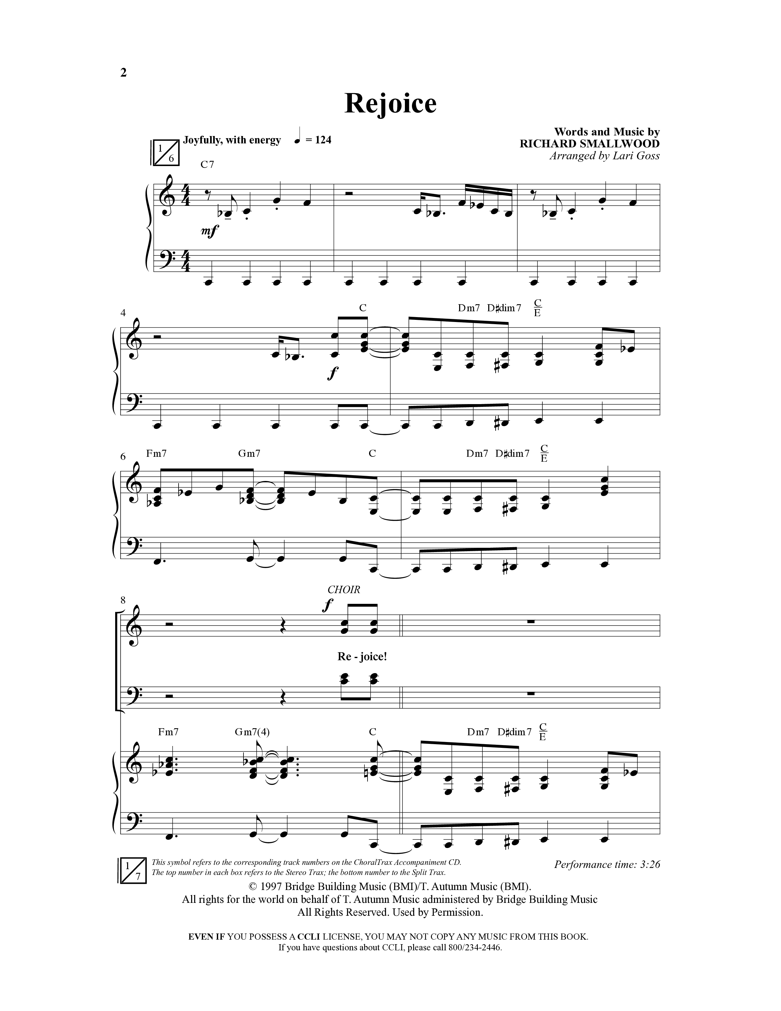Rejoice (Choral Anthem SATB) Anthem (SATB/Piano) (Word Music Choral / Arr. Lari Goss)