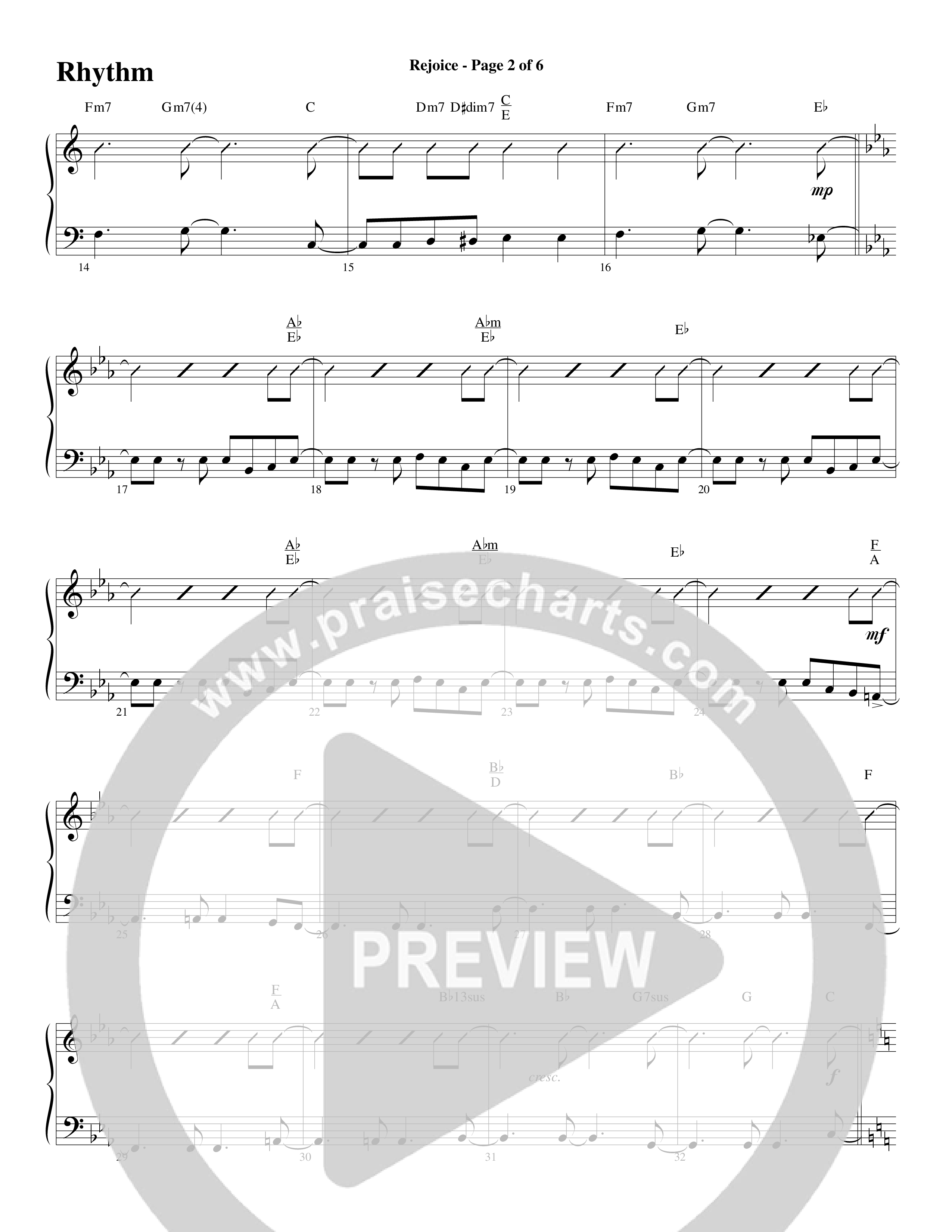 Rejoice (Choral Anthem SATB) Rhythm Chart (Word Music Choral / Arr. Lari Goss)