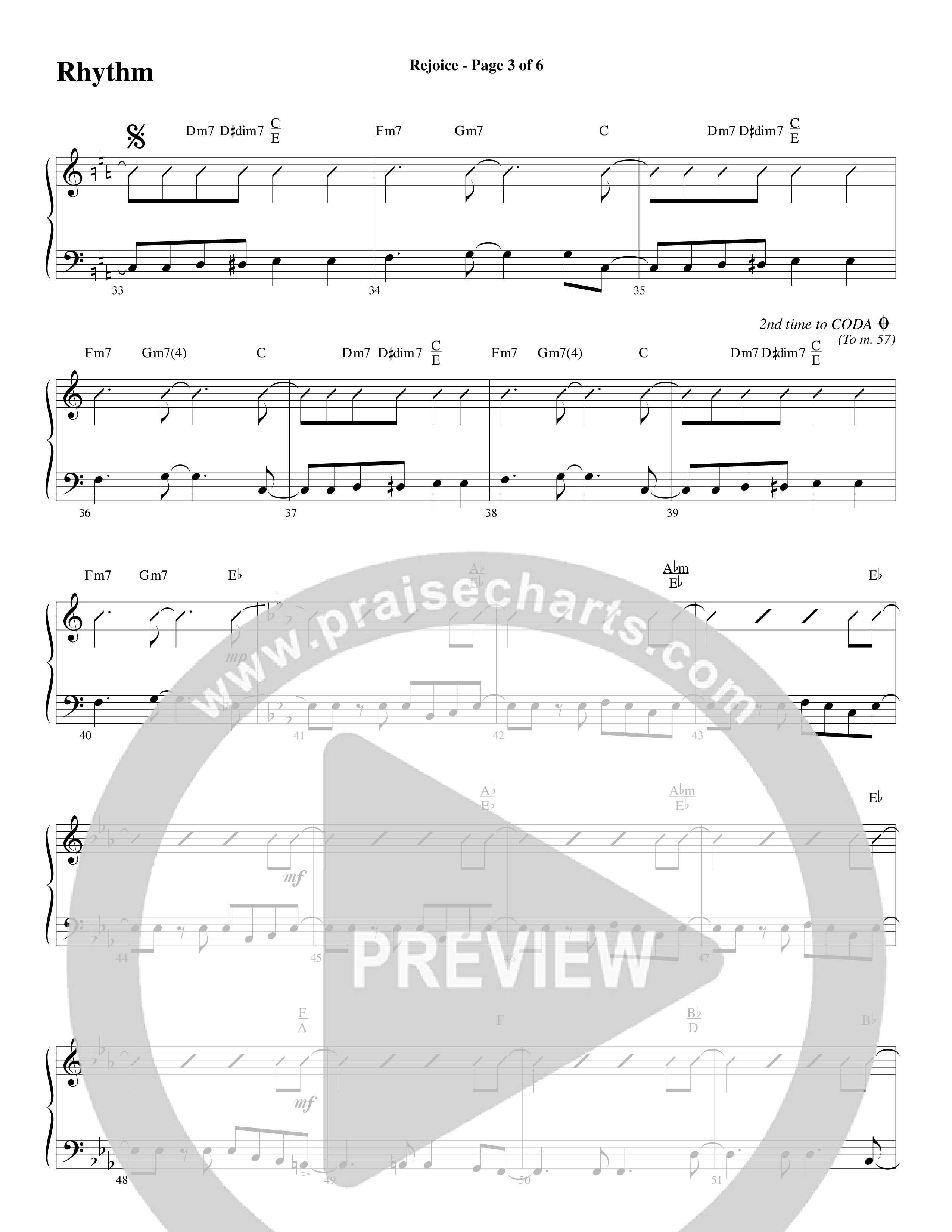 Rejoice (Choral Anthem SATB) Rhythm Chart (Word Music Choral / Arr. Lari Goss)