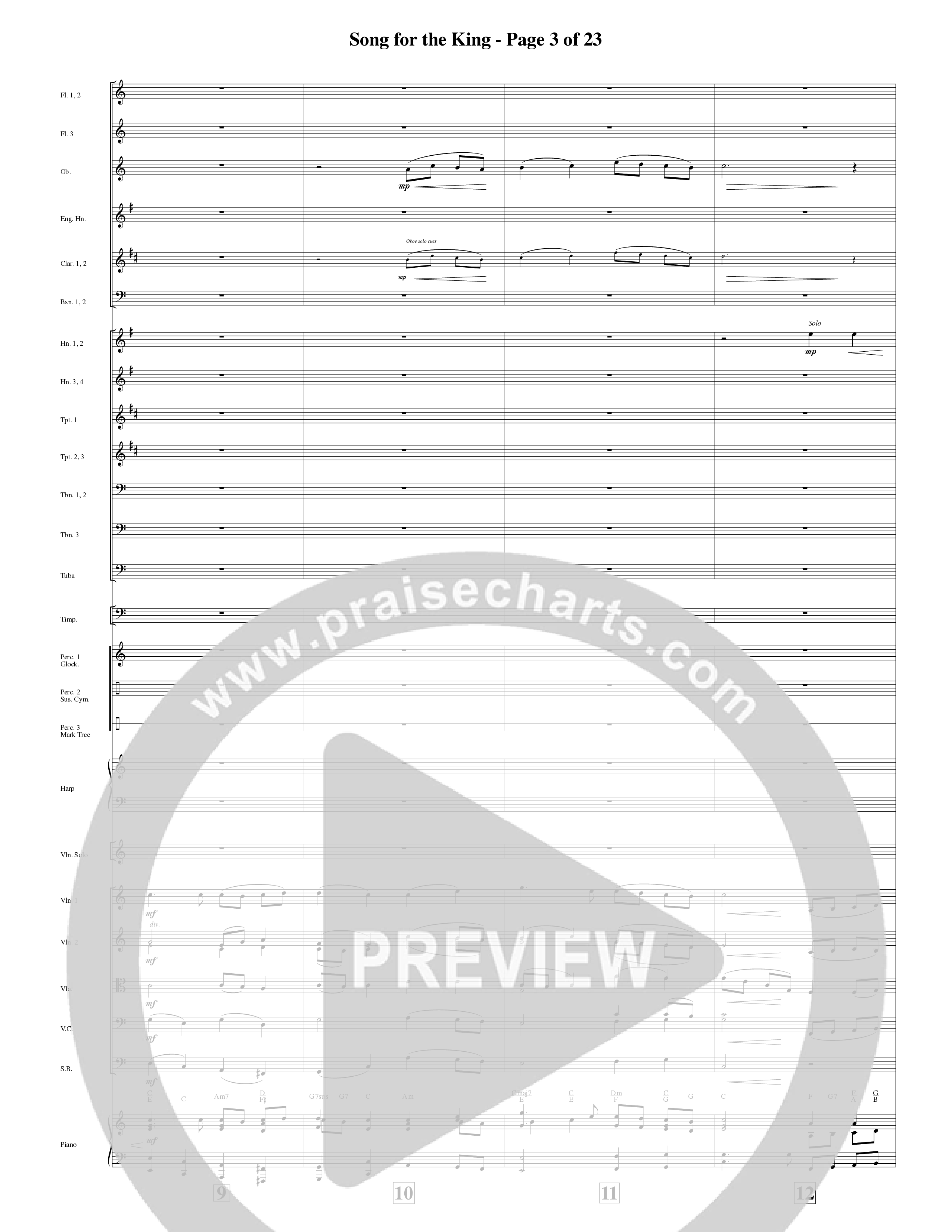 Song For The King (Instrumental) Orchestration (Michael W. Smith / Word Music / Arr. David Hamilton)