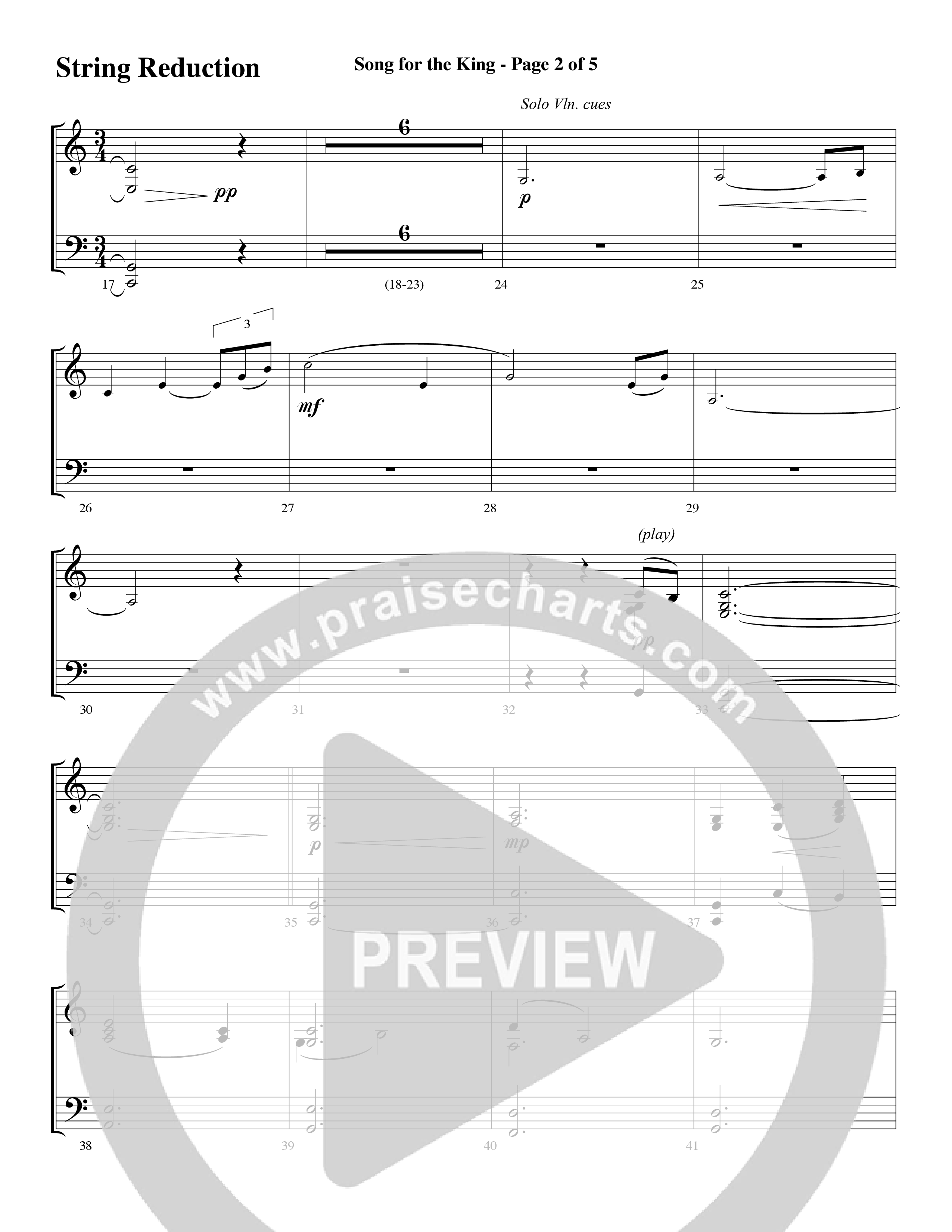 Song For The King (Instrumental) String Reduction (Michael W. Smith / Word Music / Arr. David Hamilton)