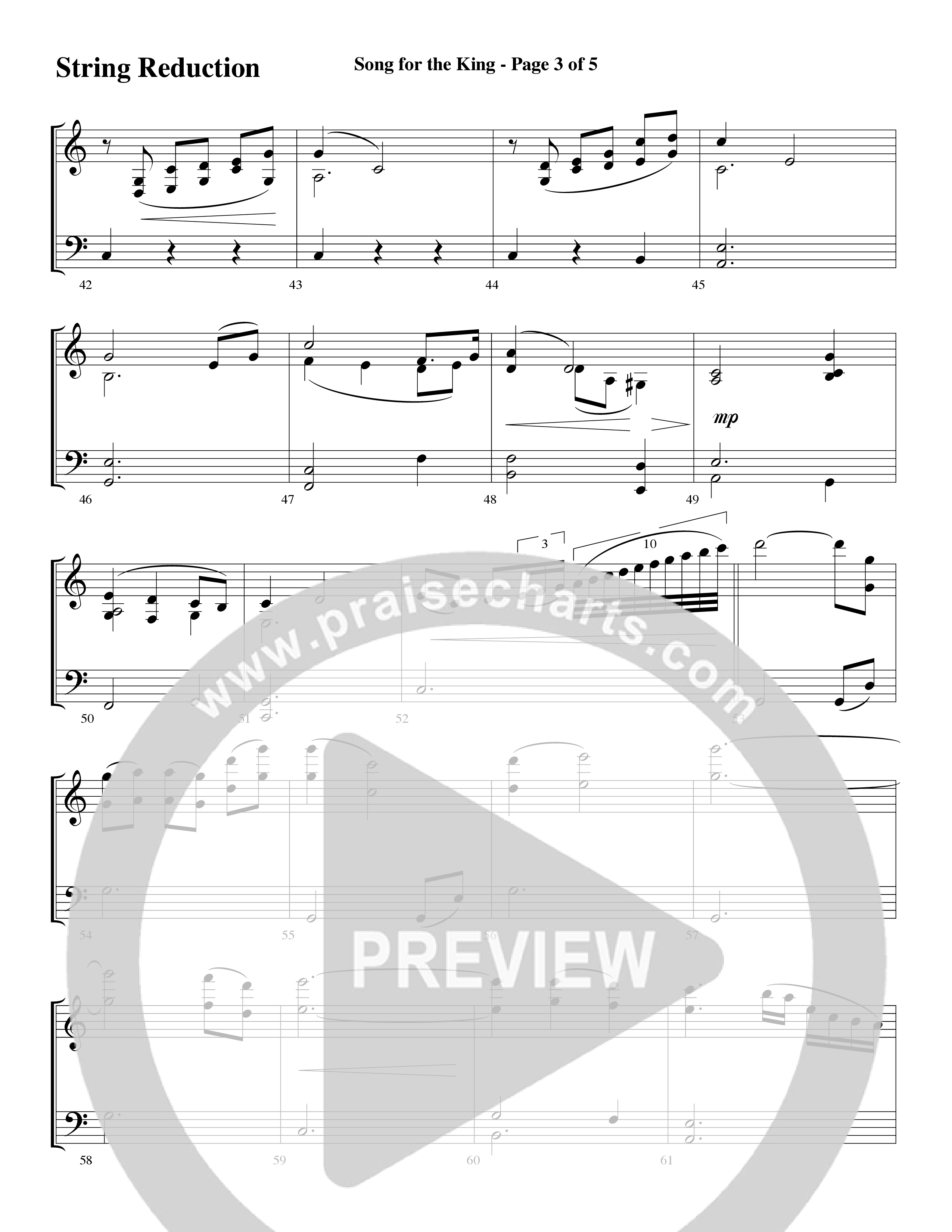 Song For The King (Instrumental) String Reduction (Michael W. Smith / Word Music / Arr. David Hamilton)