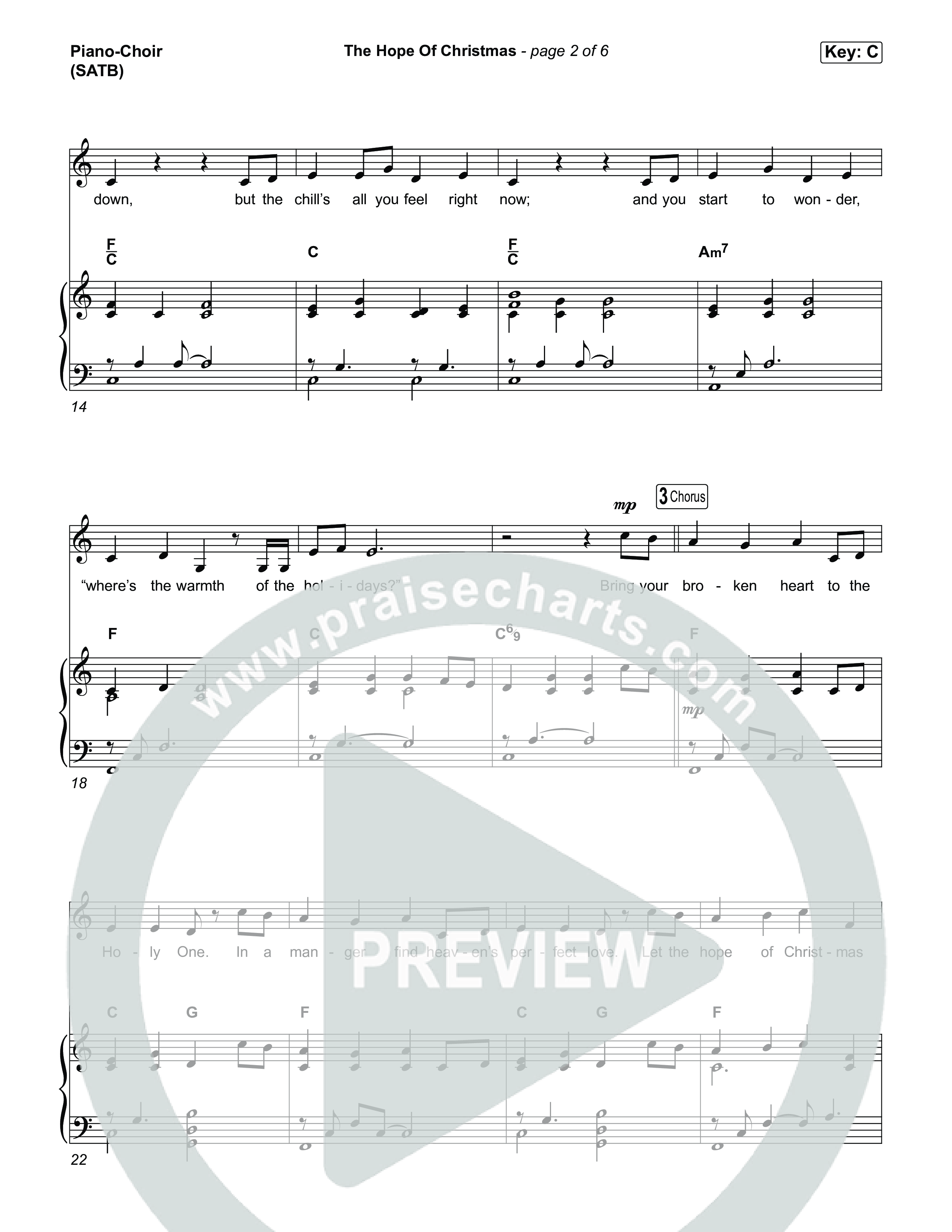 The Hope Of Christmas Piano/Vocal Pack (Katy Nichole)