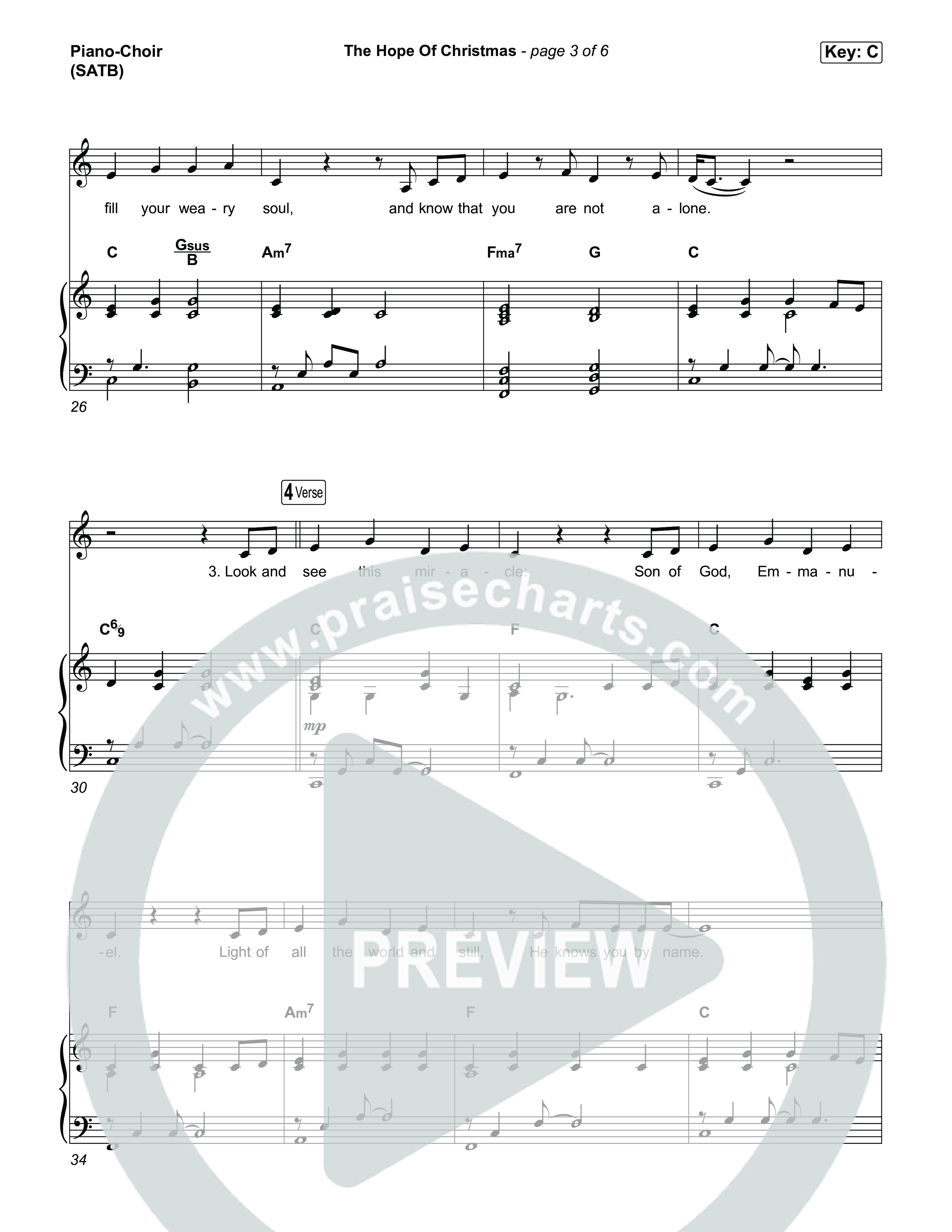 The Hope Of Christmas Piano/Vocal Pack (Katy Nichole)