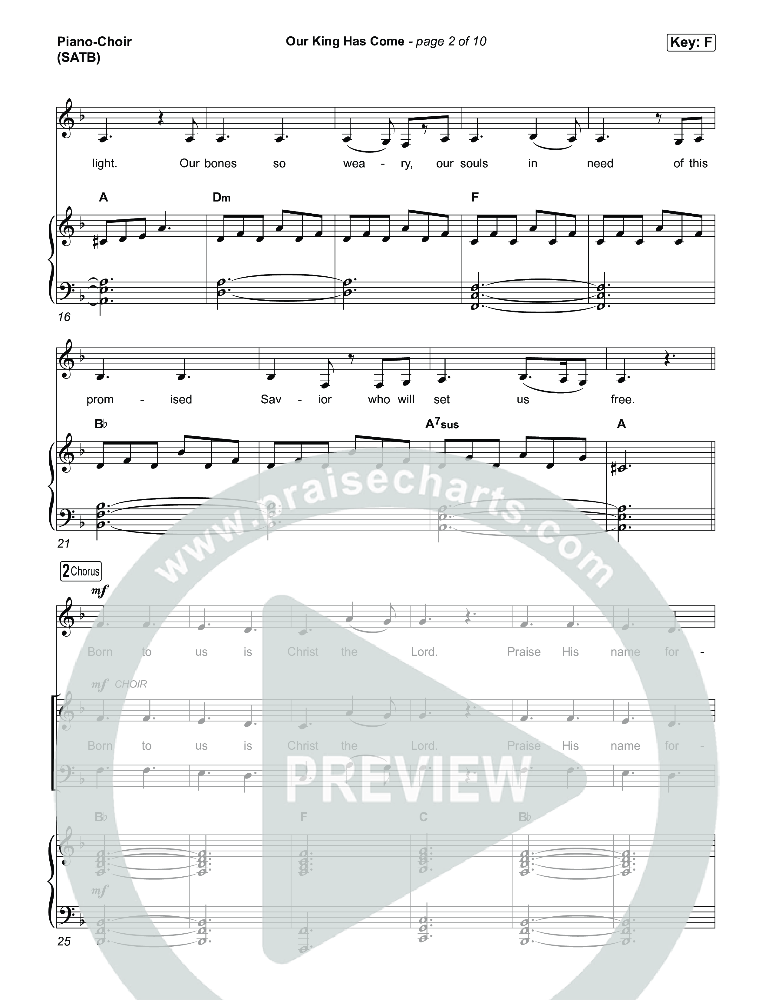 Our King Has Come Piano/Vocal Pack (Katy Nichole)