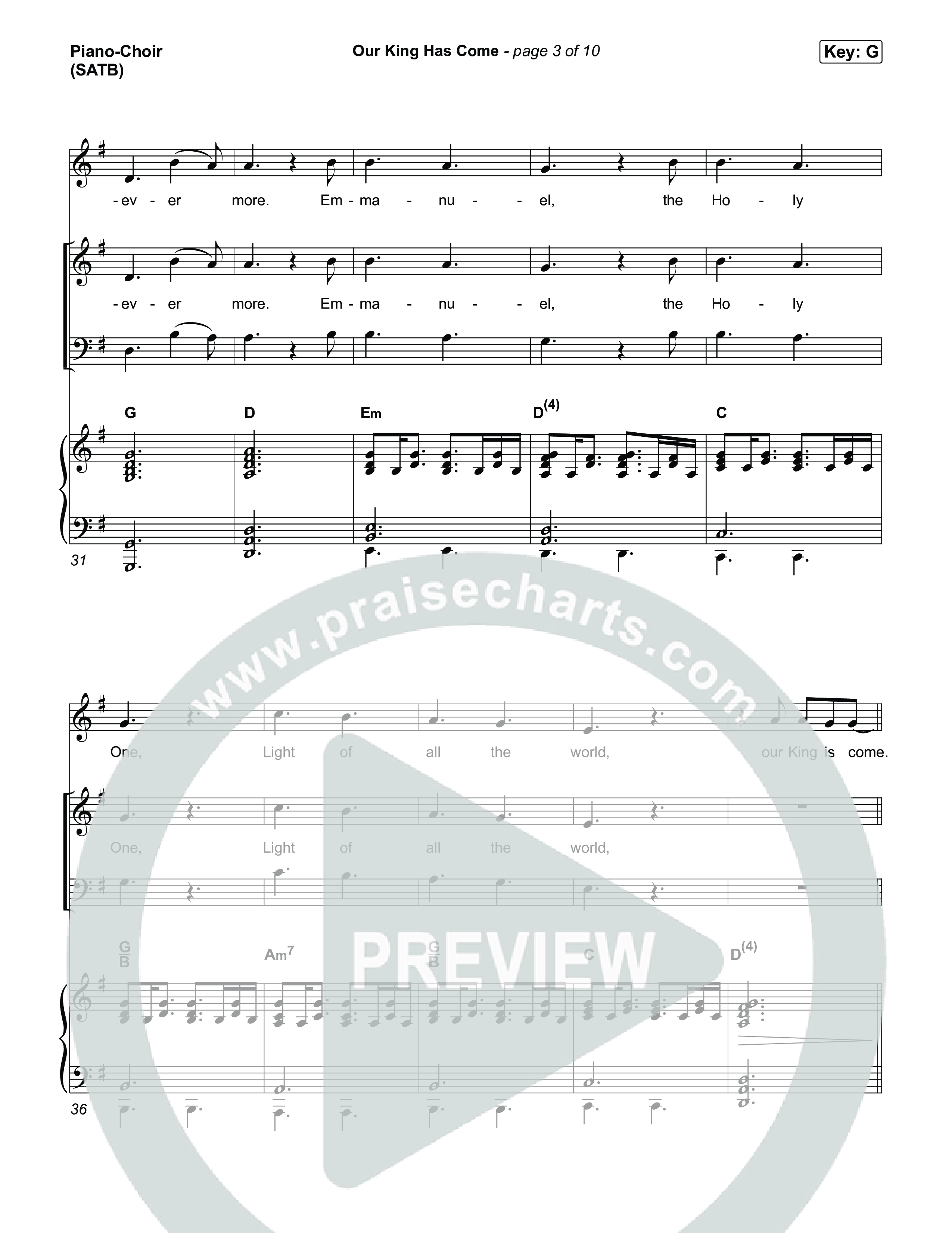 Our King Has Come Piano/Vocal Pack (Katy Nichole)
