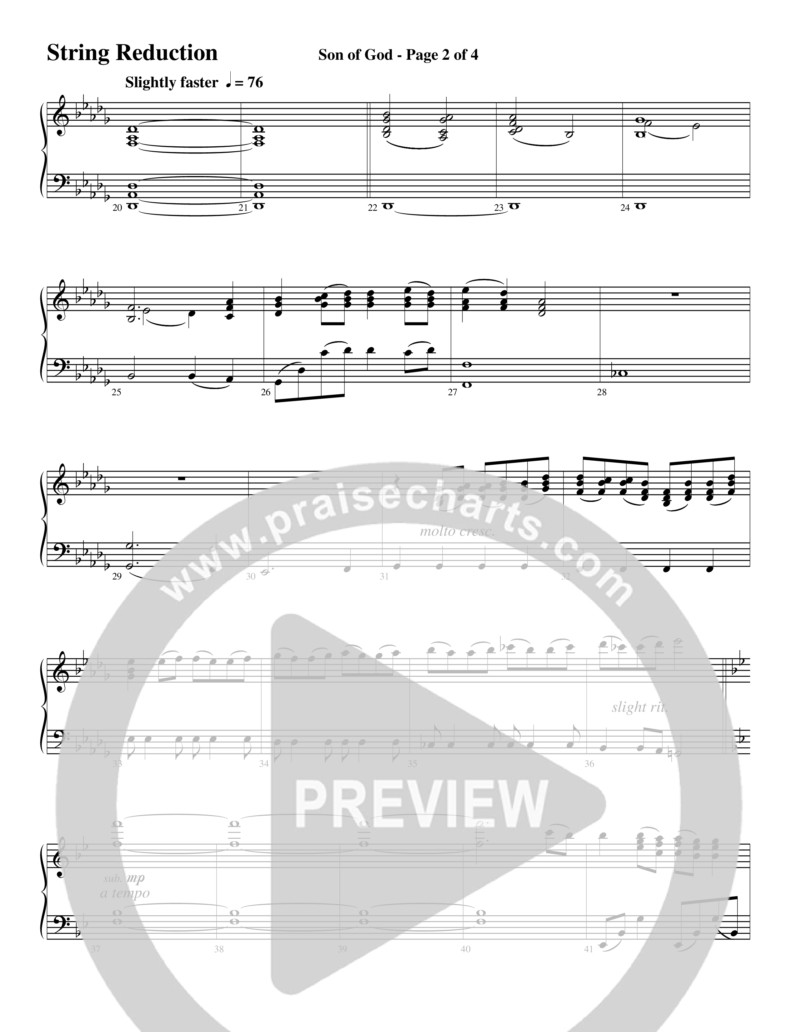Son Of God (Choral Anthem SATB) String Reduction (Word Music Choral / Arr. David Clydesdale)