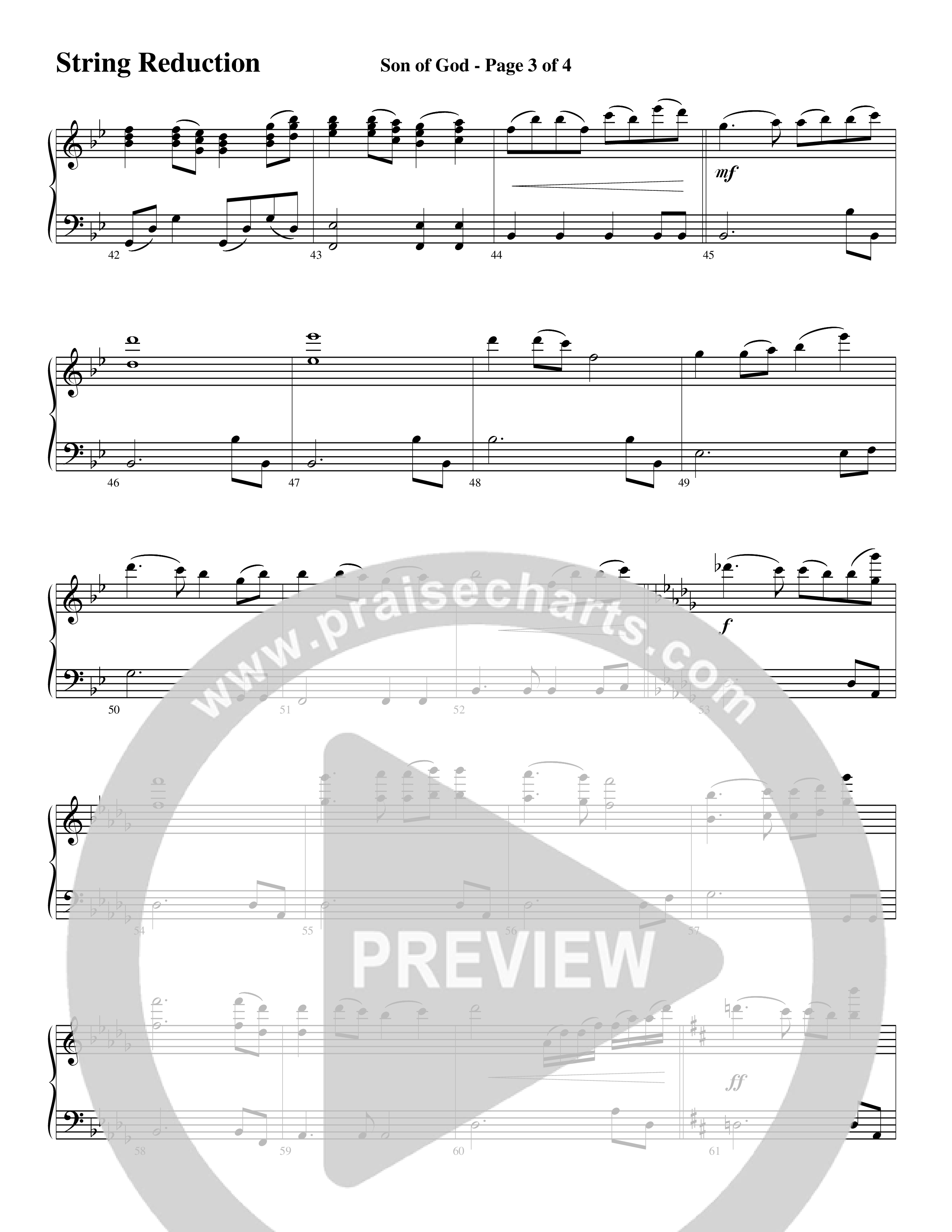 Son Of God (Choral Anthem SATB) String Reduction (Word Music Choral / Arr. David Clydesdale)