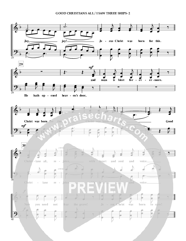 Good Christians All Rejoice (with I Saw Three Ships) Choir Sheet (SATB) (Irving Bible Church Vox Humana Choir / John Wasson)