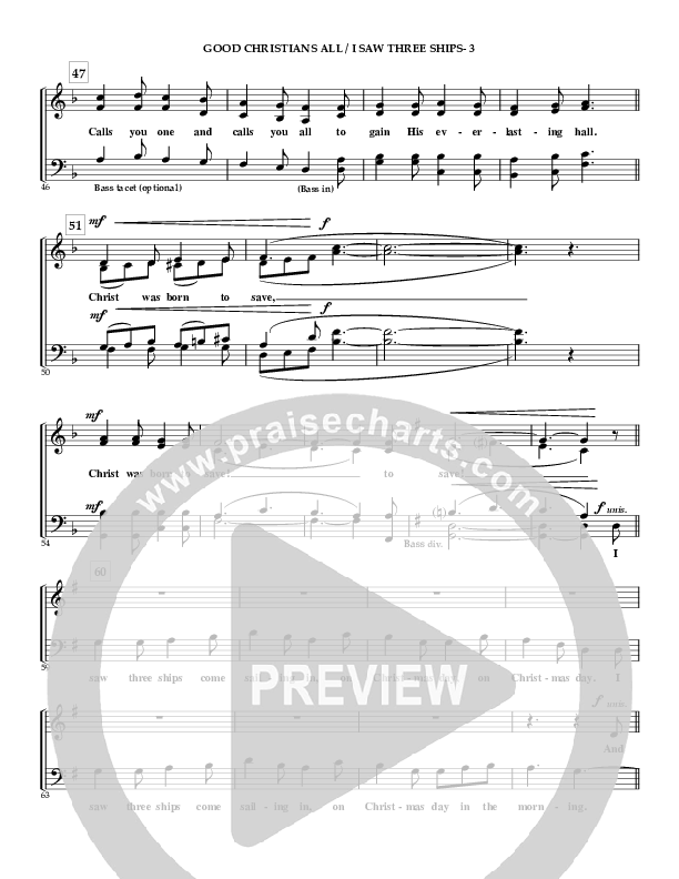 Good Christians All Rejoice (with I Saw Three Ships) Choir Sheet (SATB) (Irving Bible Church Vox Humana Choir / John Wasson)