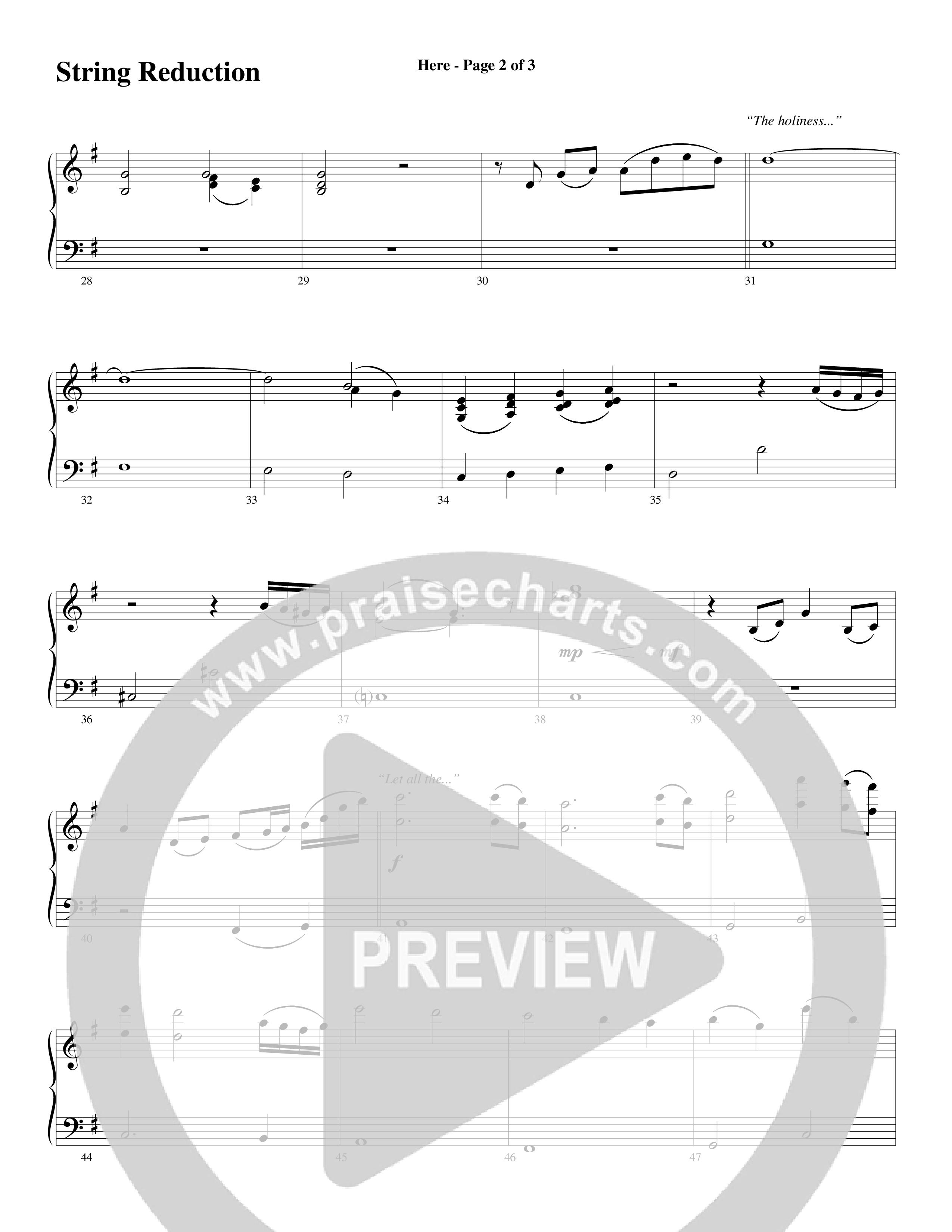 Here (Choral Anthem SATB) String Reduction (Word Music Choral / Arr. Dave Williamson)