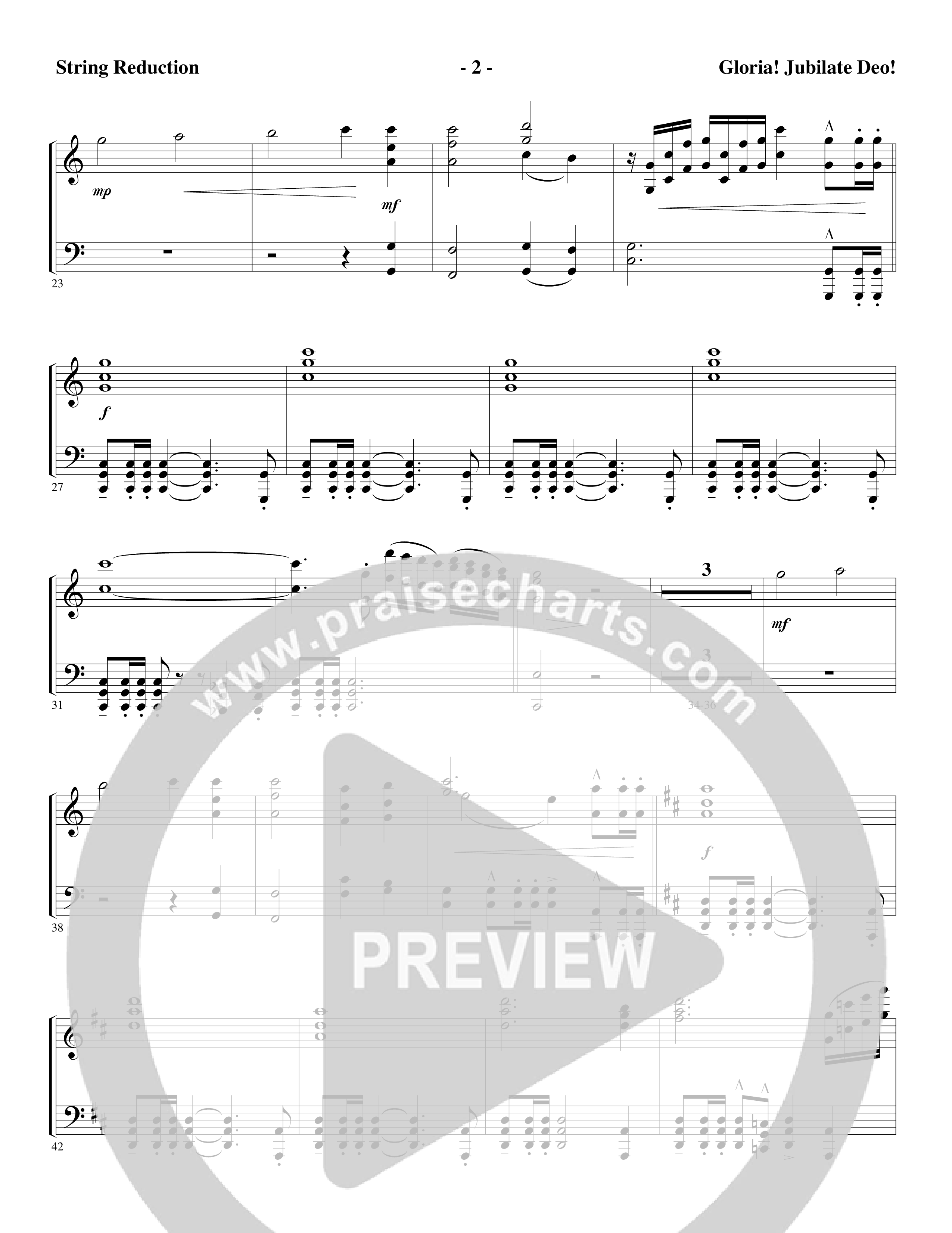 Gloria Jubilate Deo (Choral Anthem SATB) String Reduction (Word Music Choral / Arr. Marty Parks)