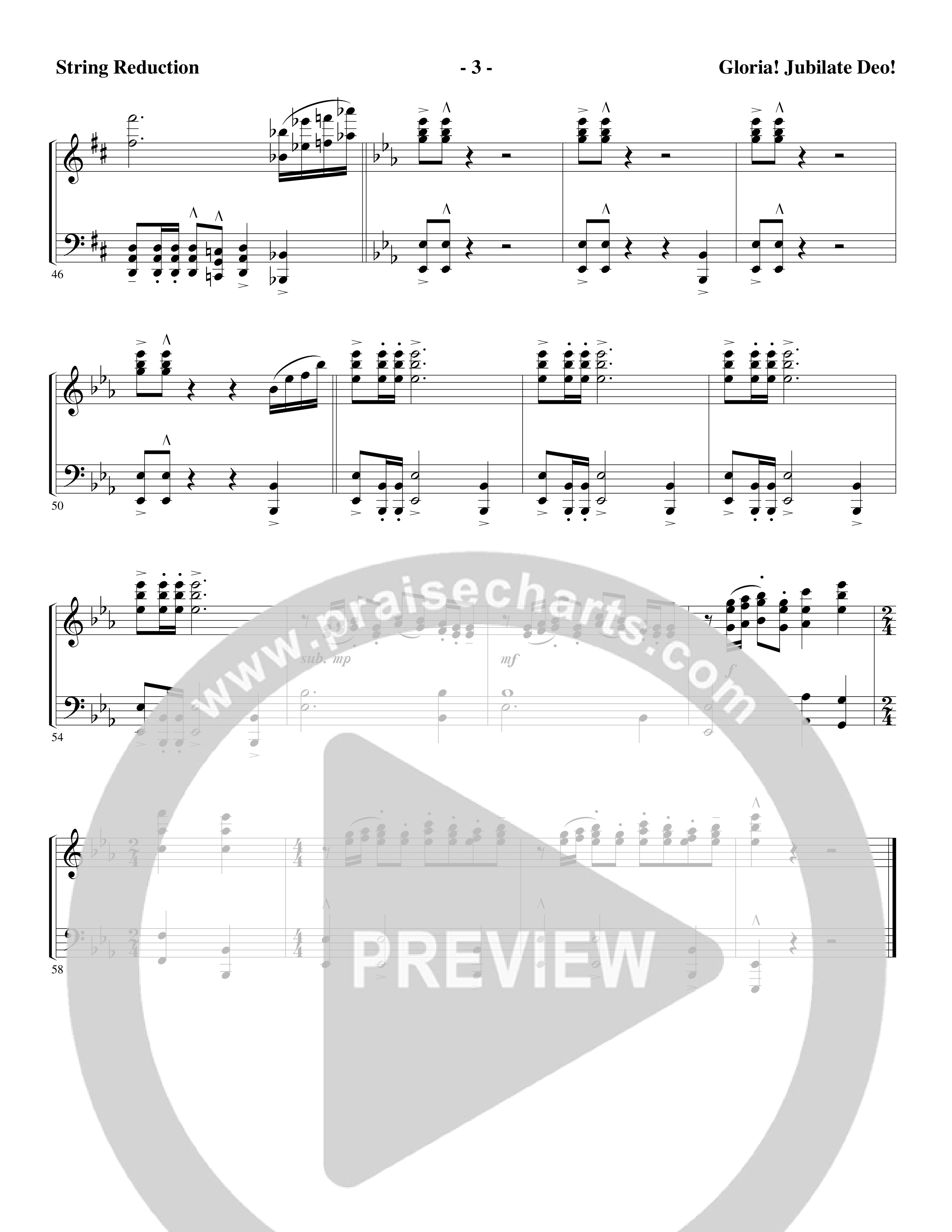 Gloria Jubilate Deo (Choral Anthem SATB) String Reduction (Word Music Choral / Arr. Marty Parks)