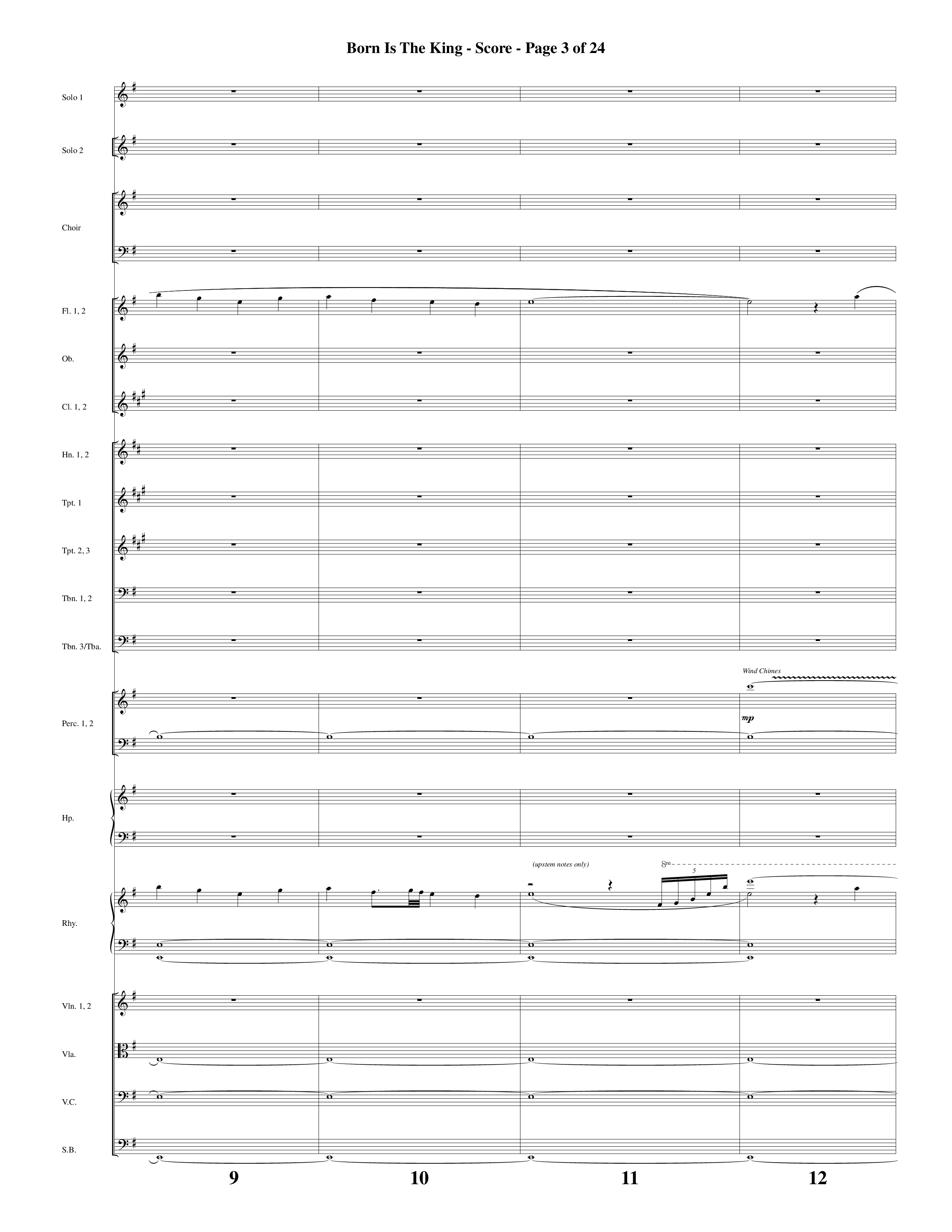 Born Is The King (It's Christmas) Orchestration (Word Music Choral / Arr. Gary Rhodes / Orch. Tim Cates)