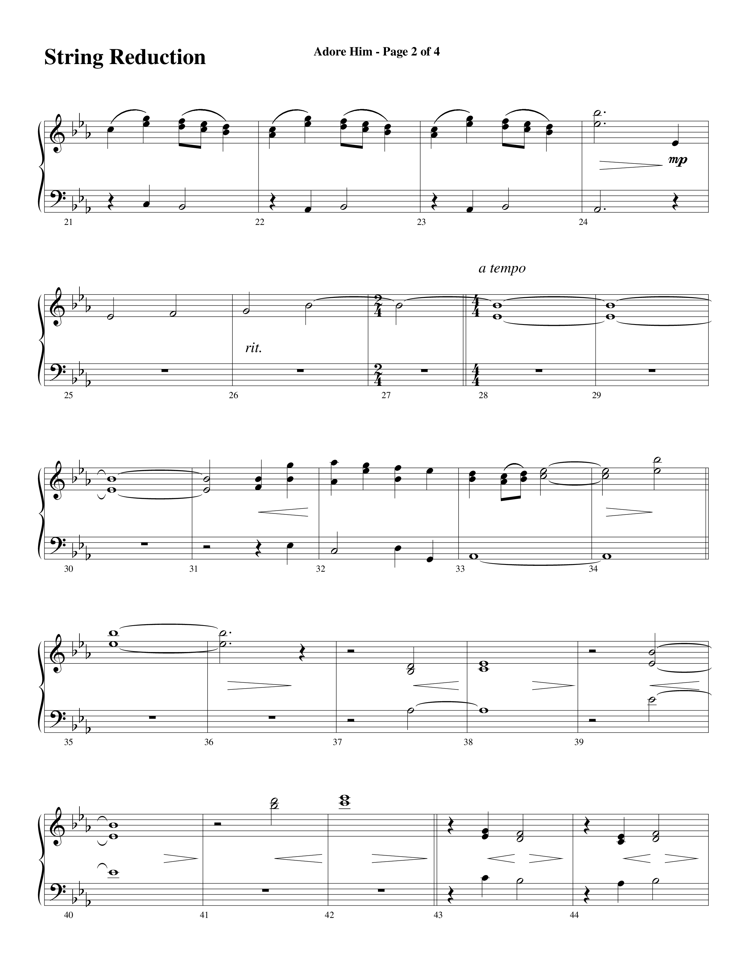 Adore Him (Choral Anthem SATB) String Reduction (Word Music Choral / Arr. Robert Sterling)