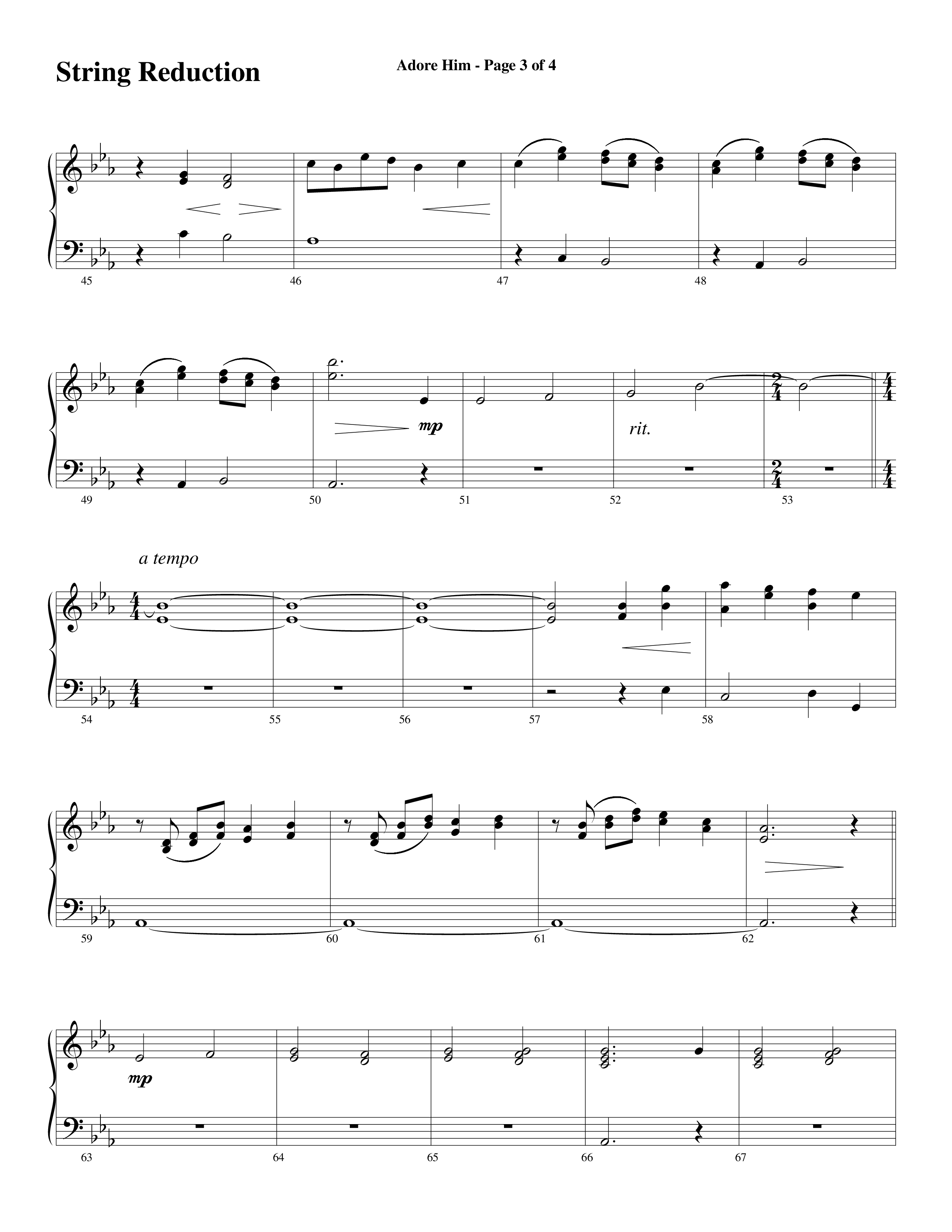 Adore Him (Choral Anthem SATB) String Reduction (Word Music Choral / Arr. Robert Sterling)