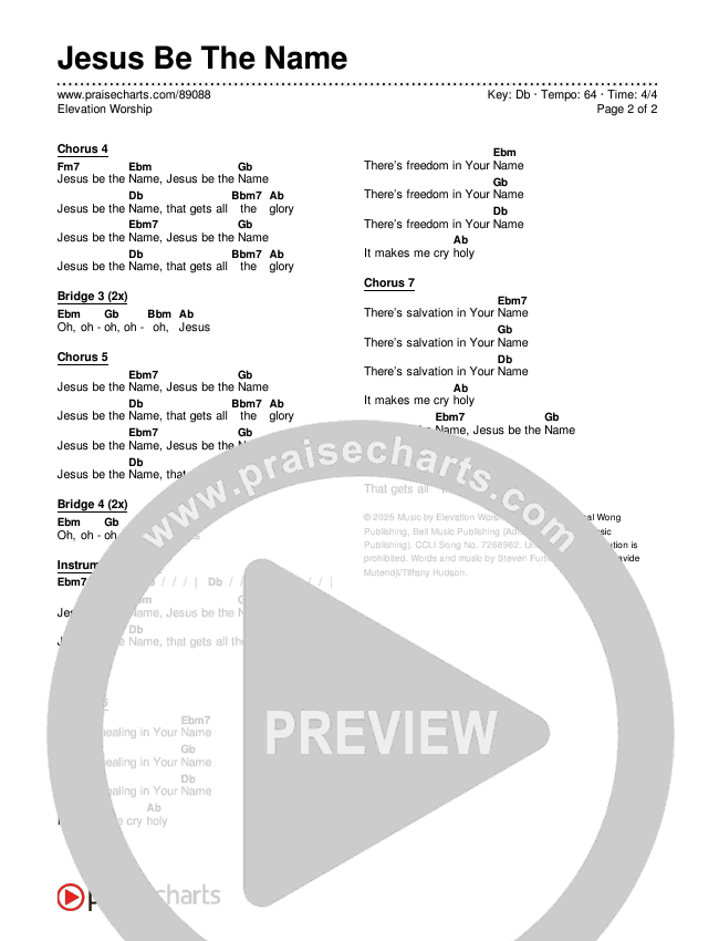 Jesus Be The Name Chords & Lyrics (Elevation Worship)