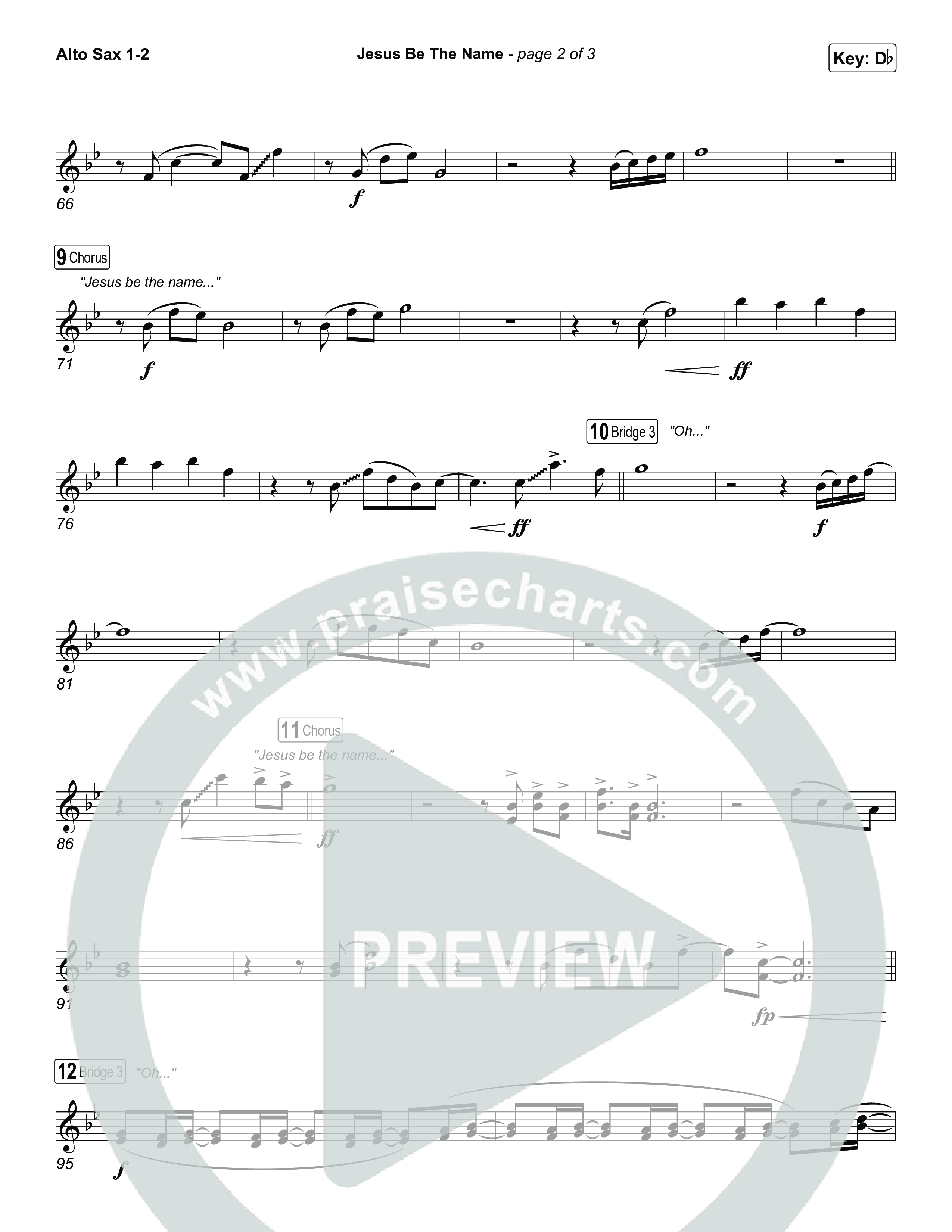 Jesus Be The Name Alto Sax 1,2 (Elevation Worship)