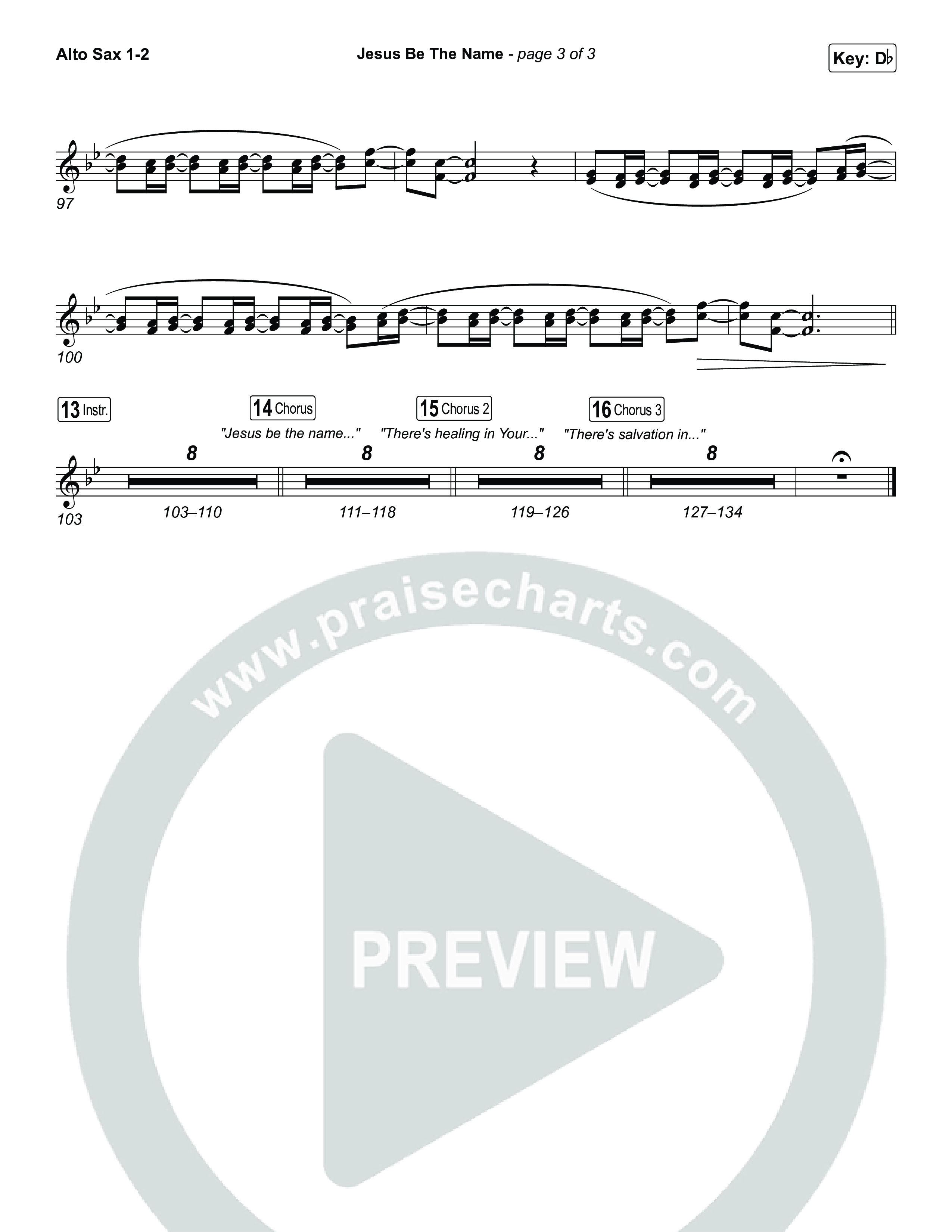 Jesus Be The Name Alto Sax 1,2 (Elevation Worship)