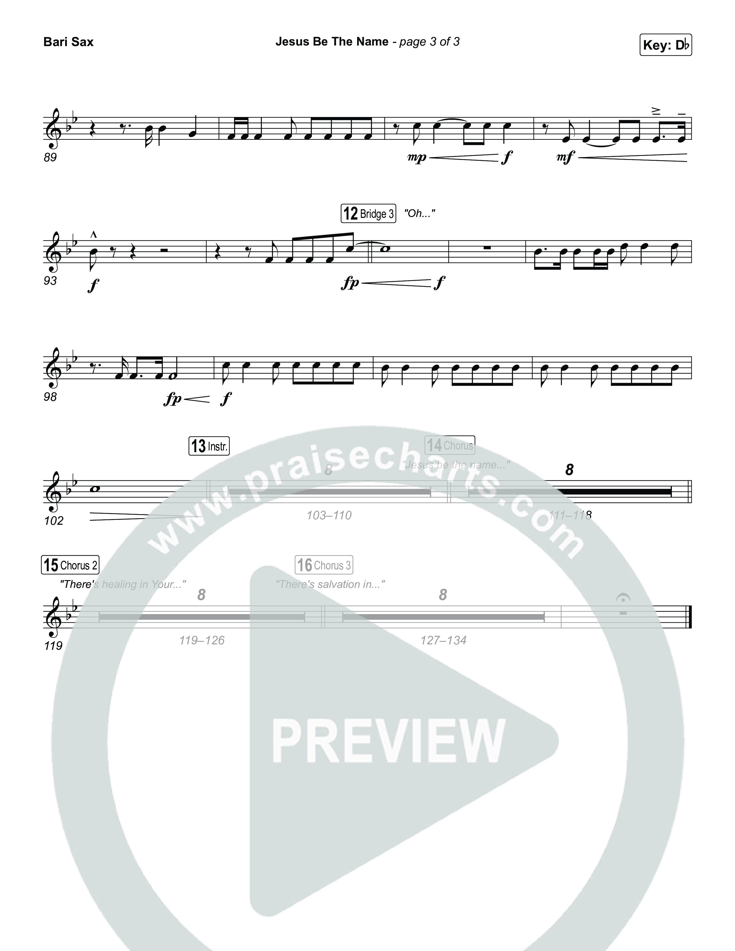 Jesus Be The Name Bari Sax (Elevation Worship)