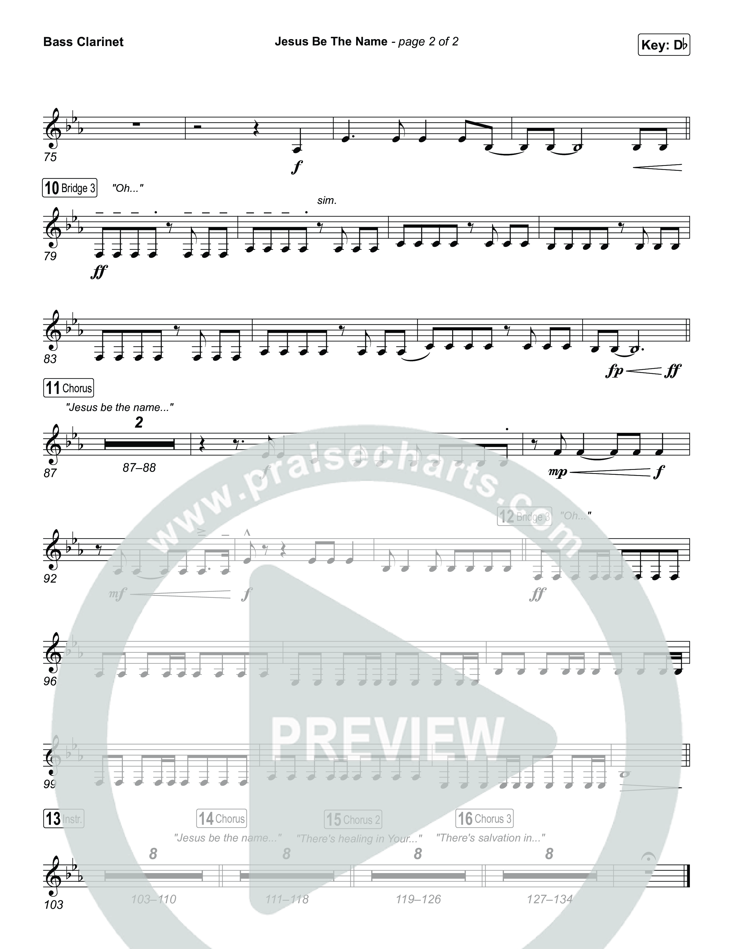 Jesus Be The Name Bass Clarinet (Elevation Worship)