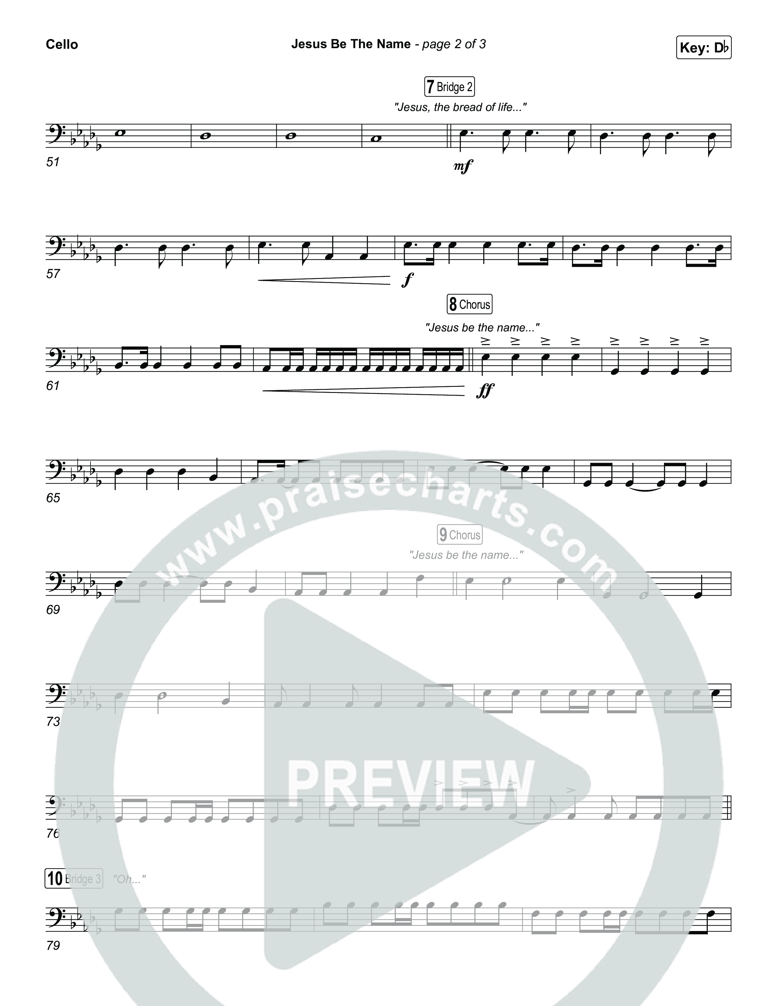 Jesus Be The Name Cello (Elevation Worship)