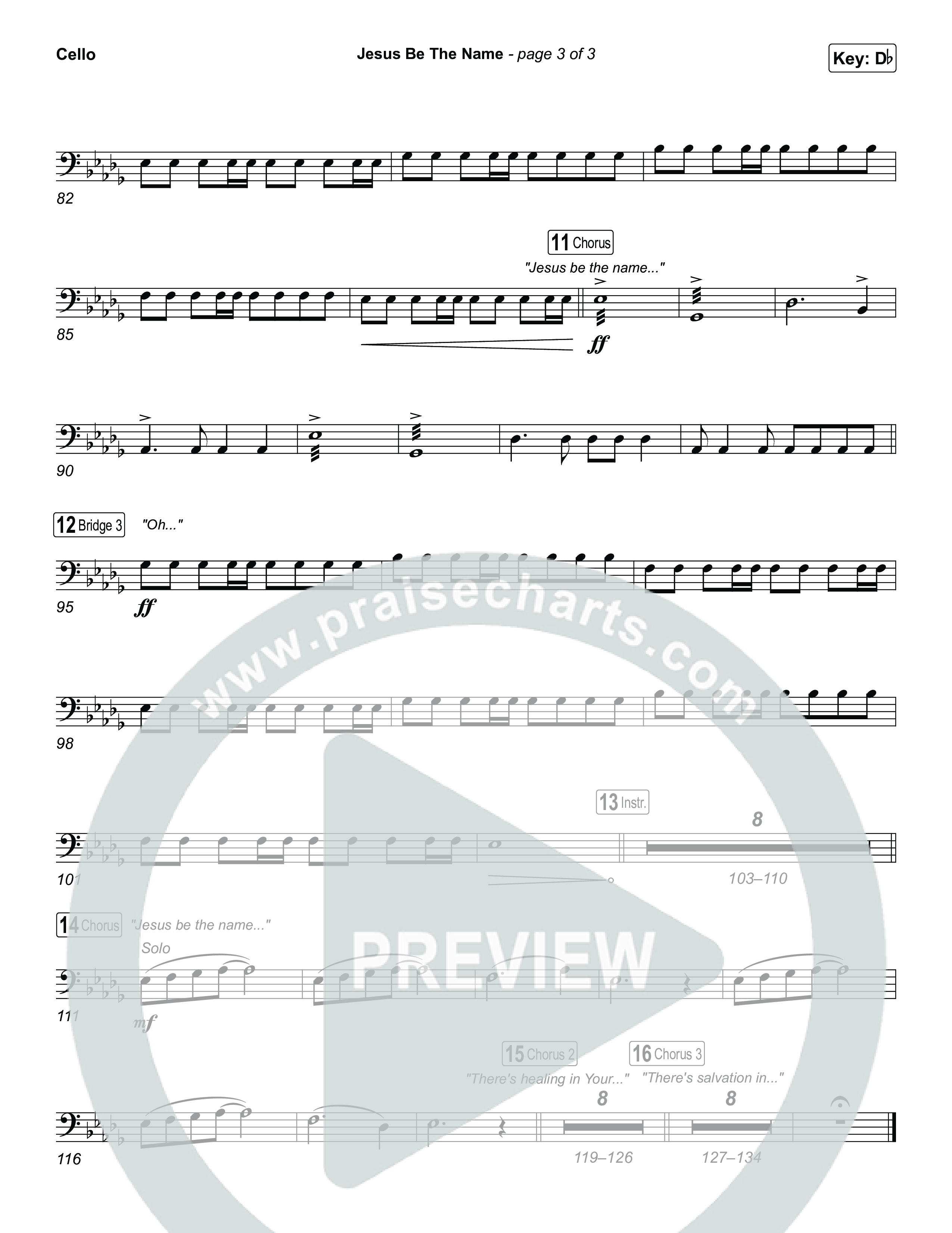 Jesus Be The Name Cello (Elevation Worship)