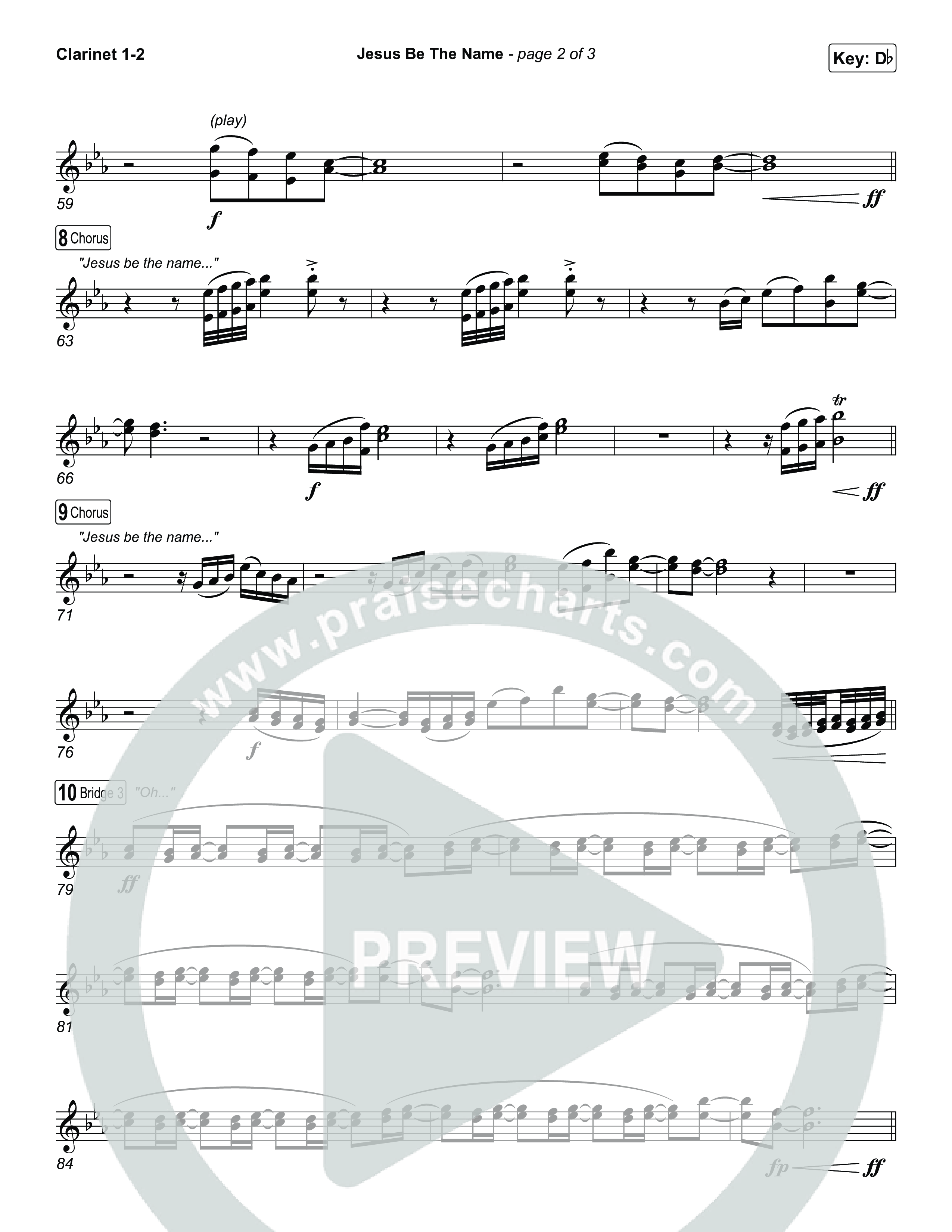 Jesus Be The Name Clarinet 1/2 (Elevation Worship)