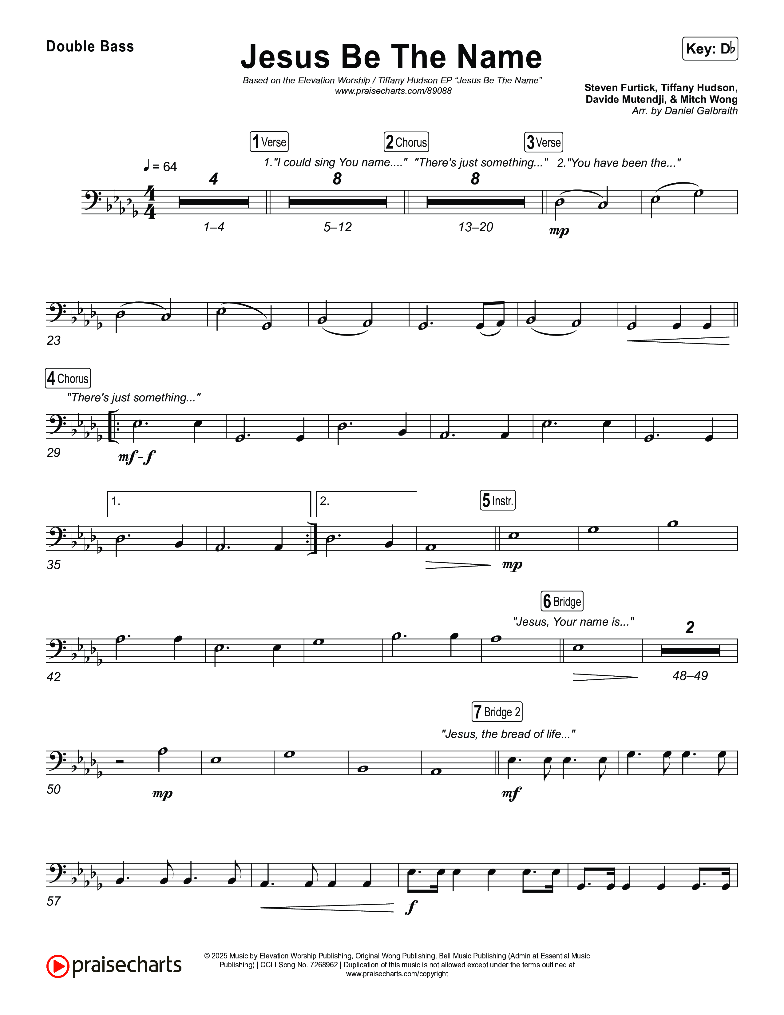 Jesus Be The Name String Bass (Elevation Worship)