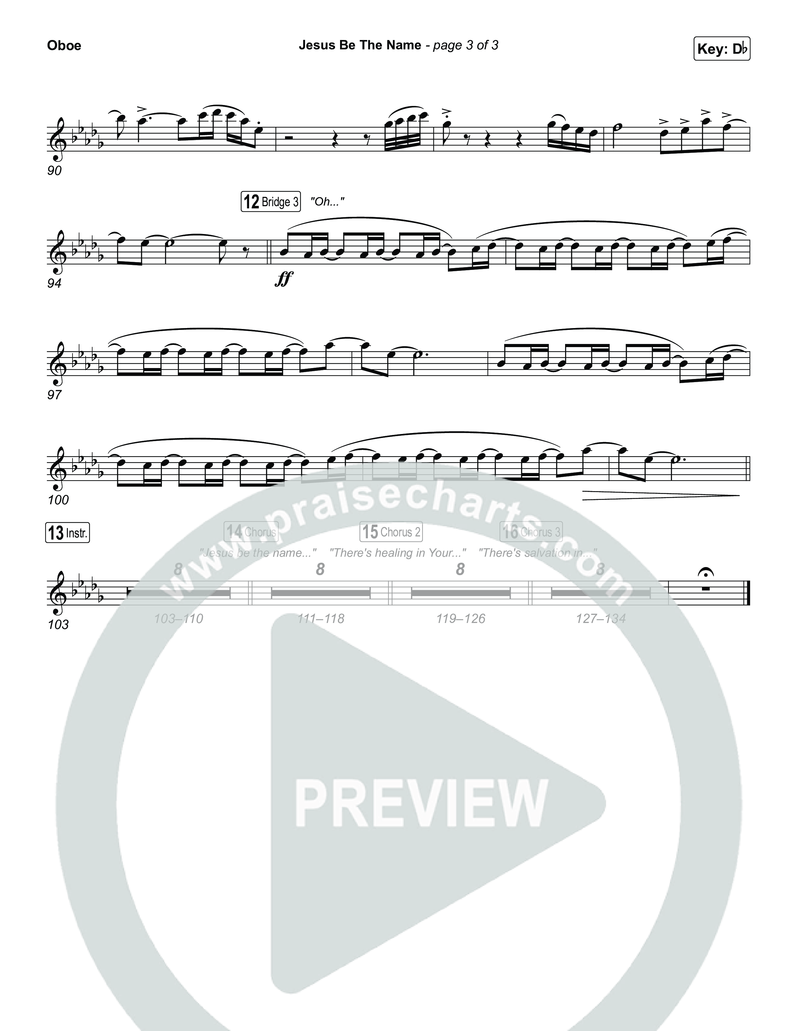 Jesus Be The Name Oboe (Elevation Worship)