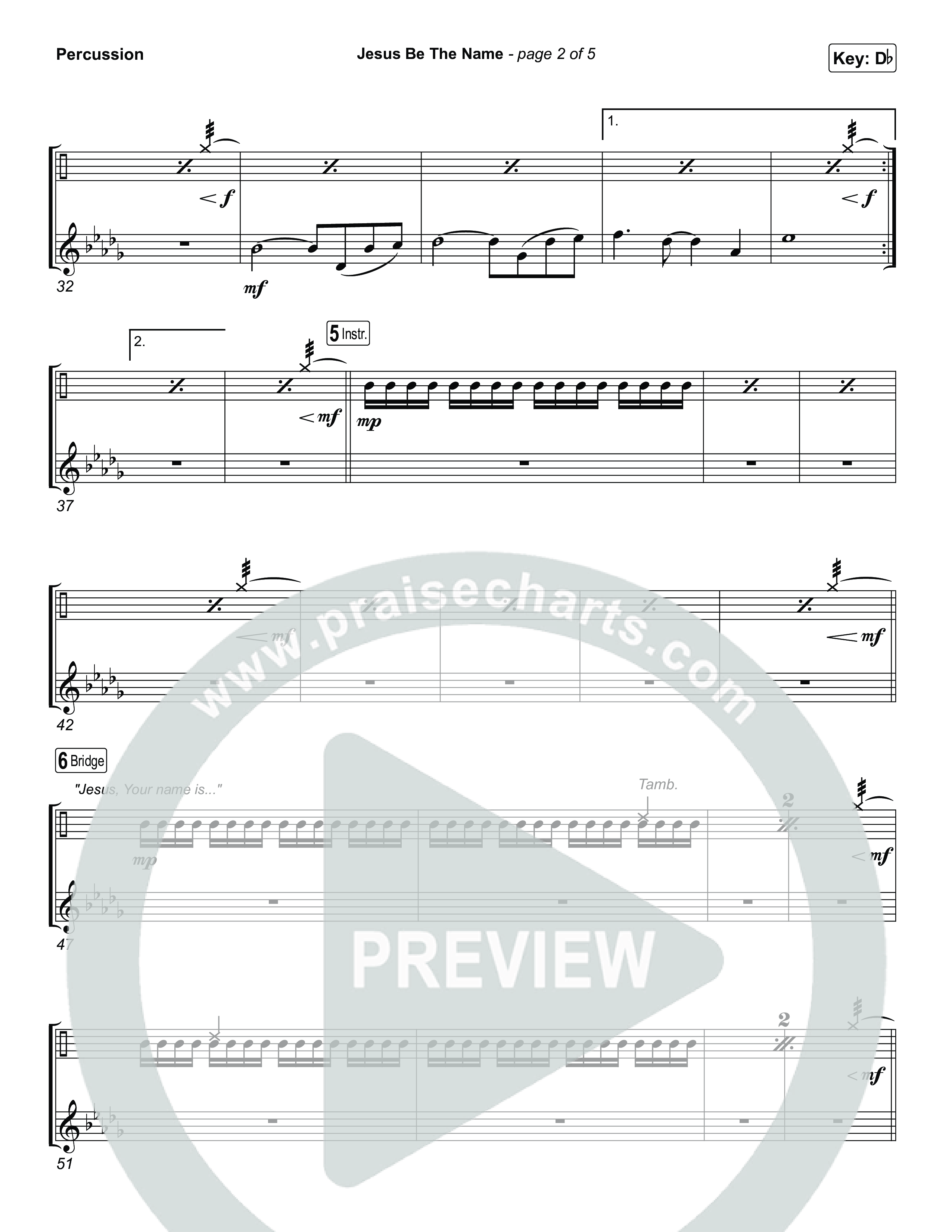 Jesus Be The Name Percussion (Elevation Worship)