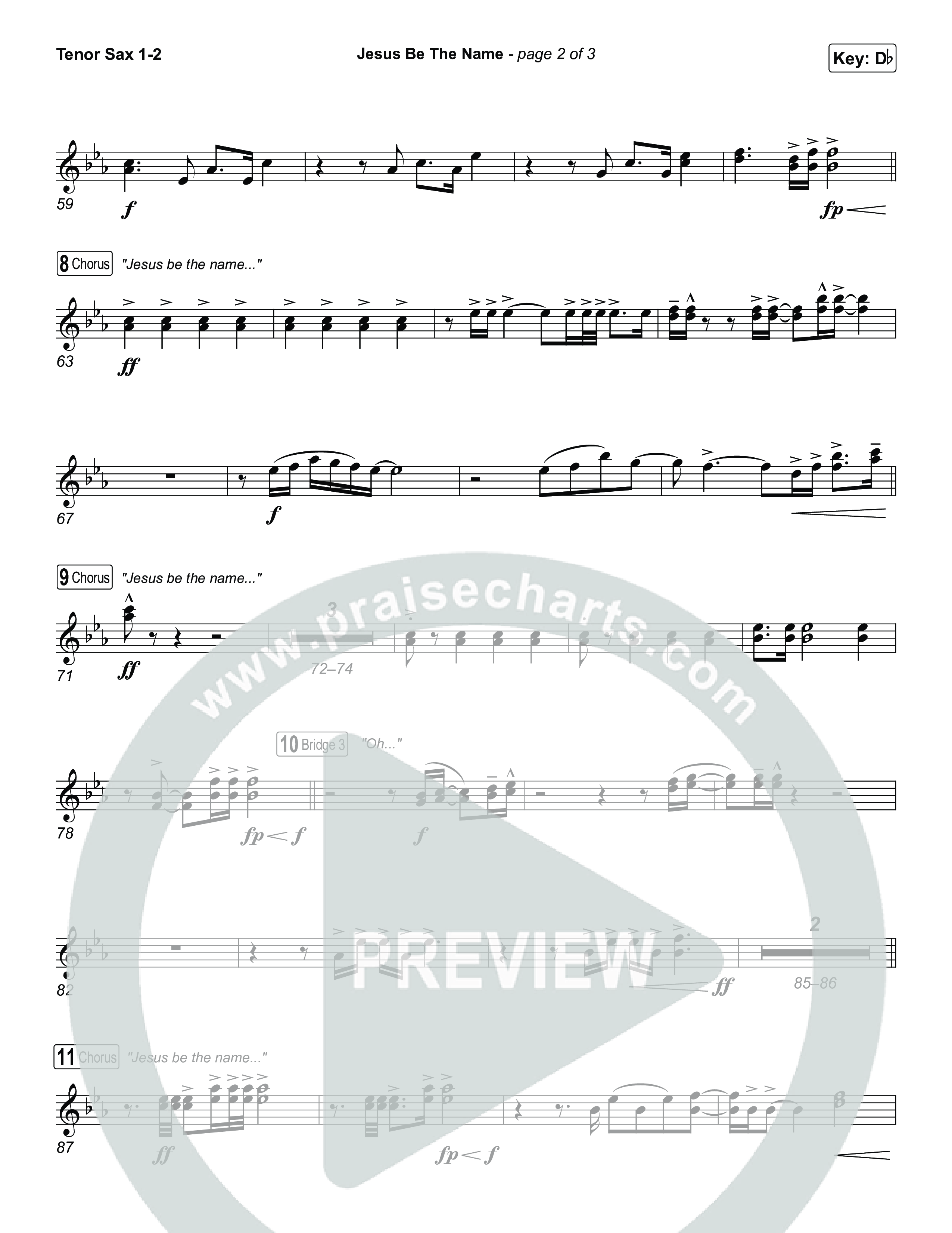 Jesus Be The Name Tenor Sax 1,2 (Elevation Worship)