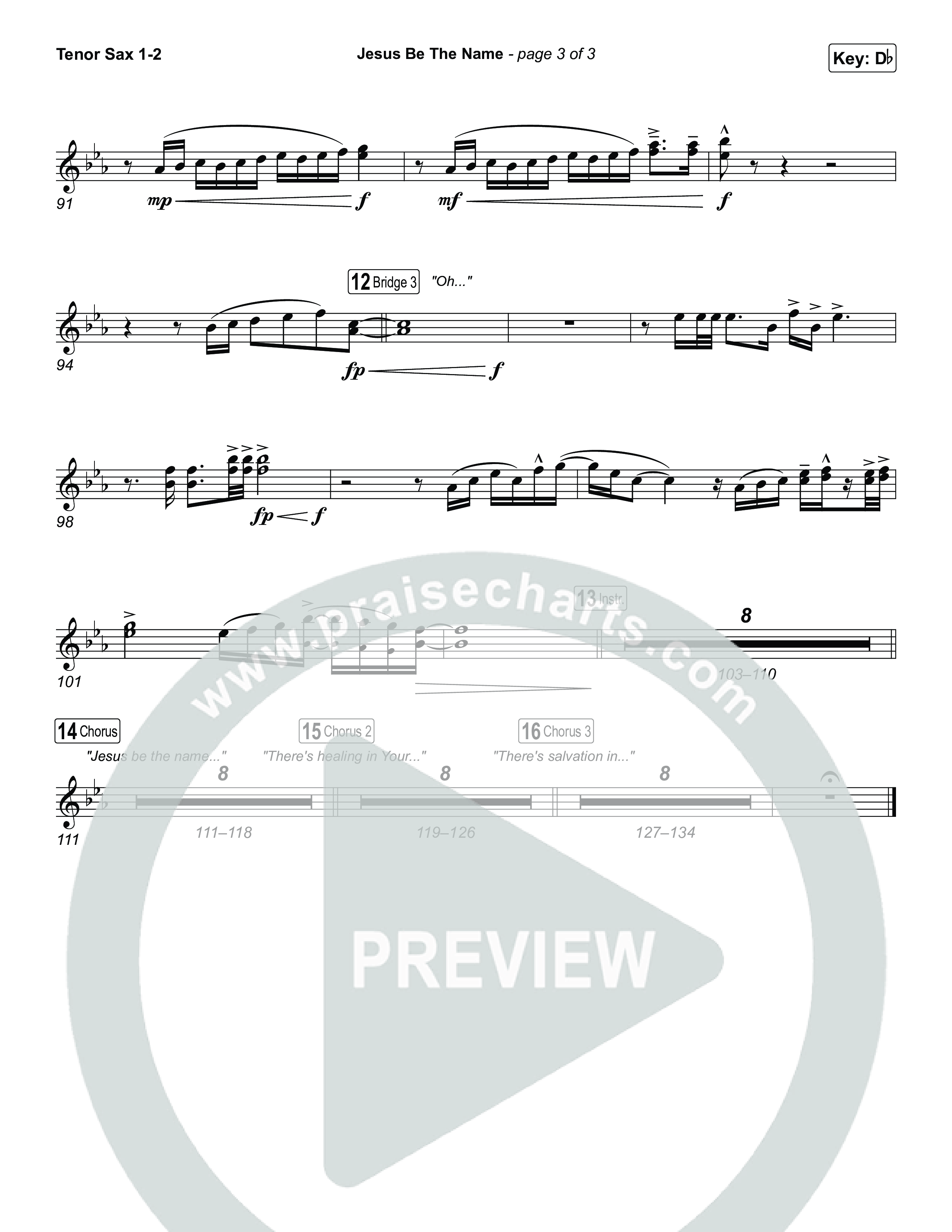 Jesus Be The Name Tenor Sax 1,2 (Elevation Worship)