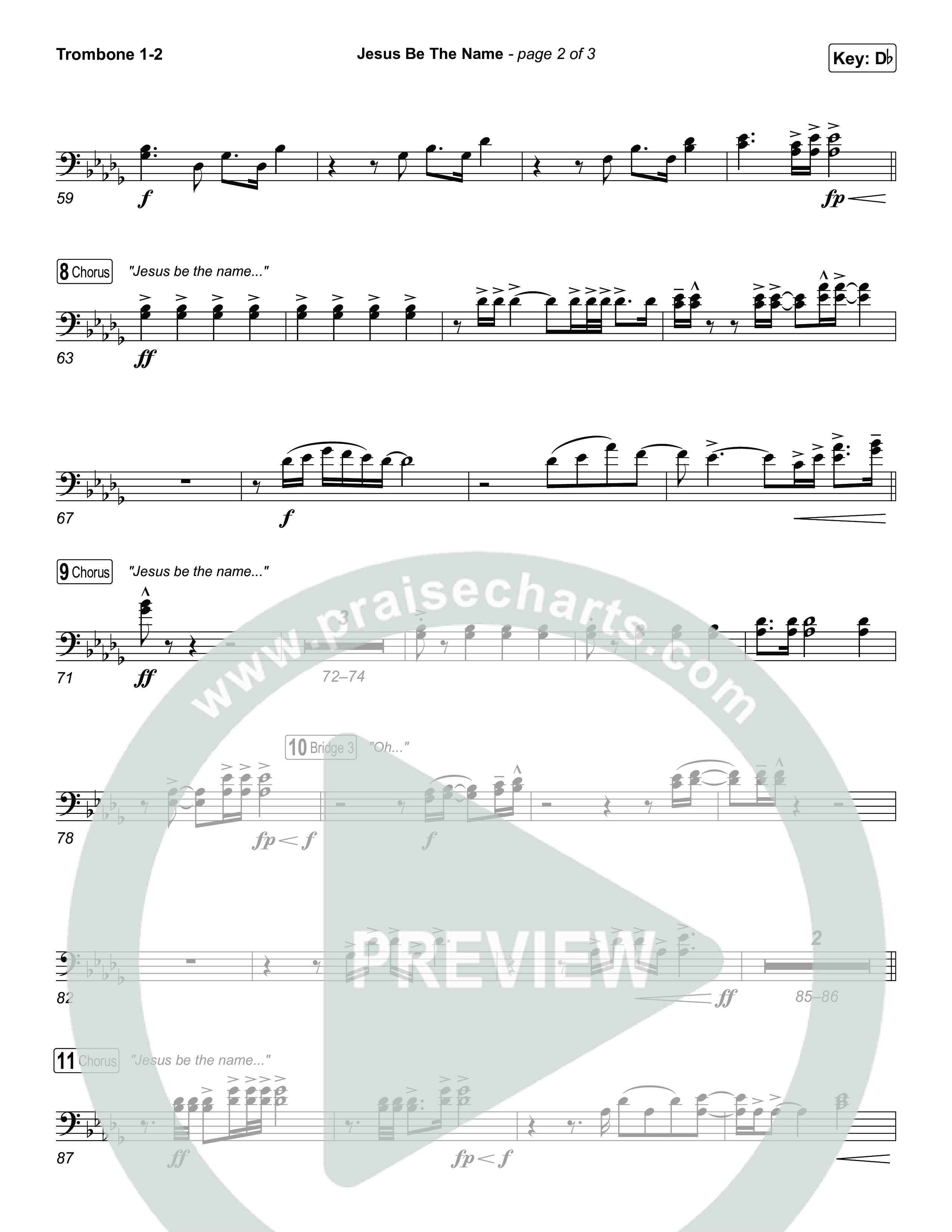 Jesus Be The Name Trombone 1/2 (Elevation Worship)