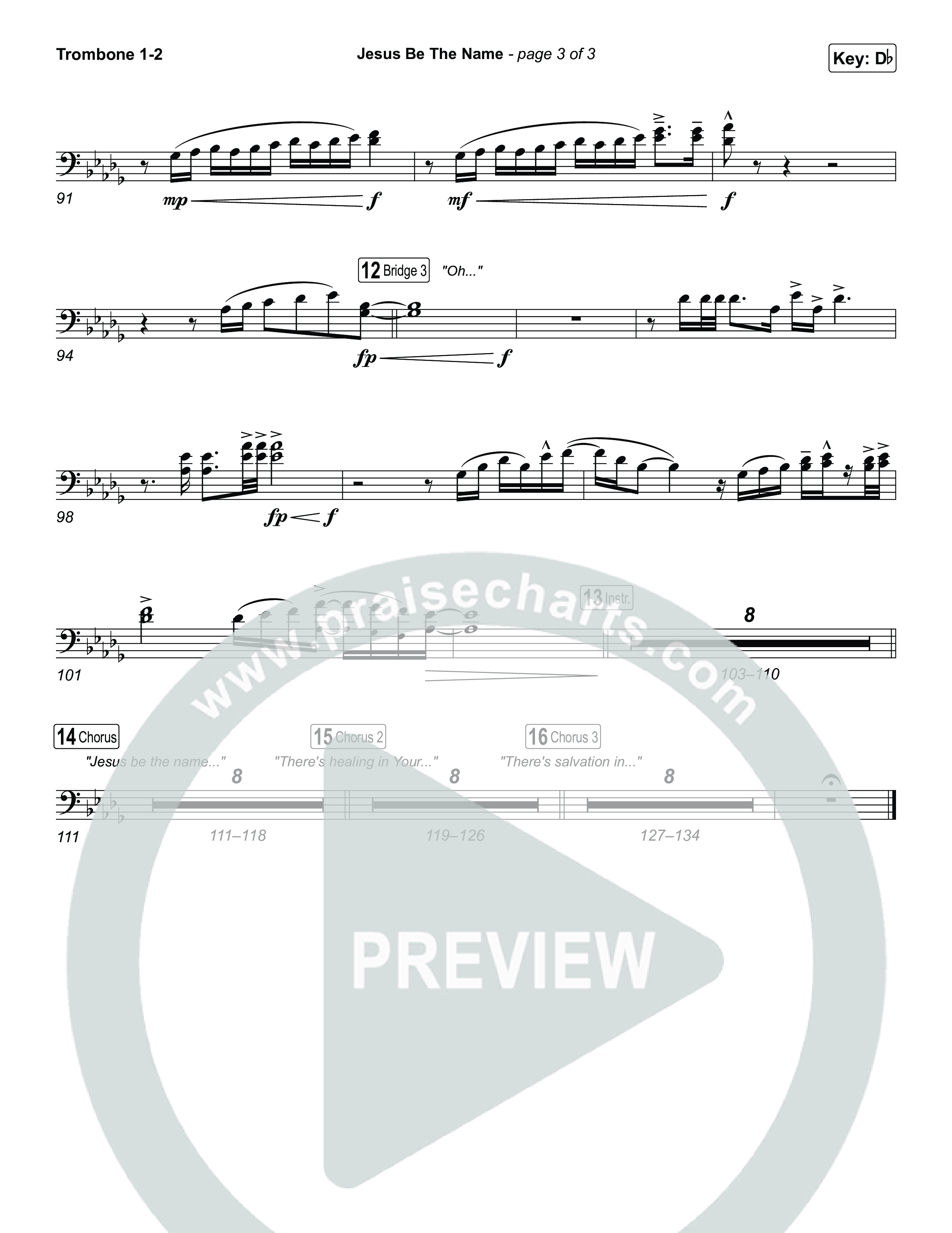 Jesus Be The Name Trombone 1/2 (Elevation Worship)