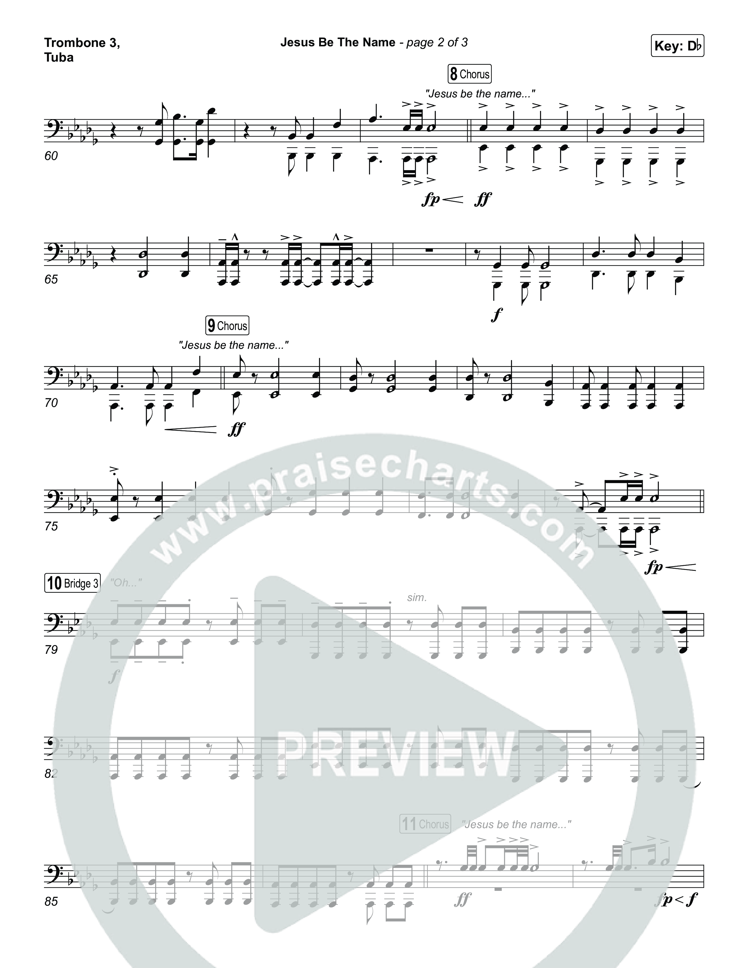 Jesus Be The Name Trombone 3/Tuba (Elevation Worship)