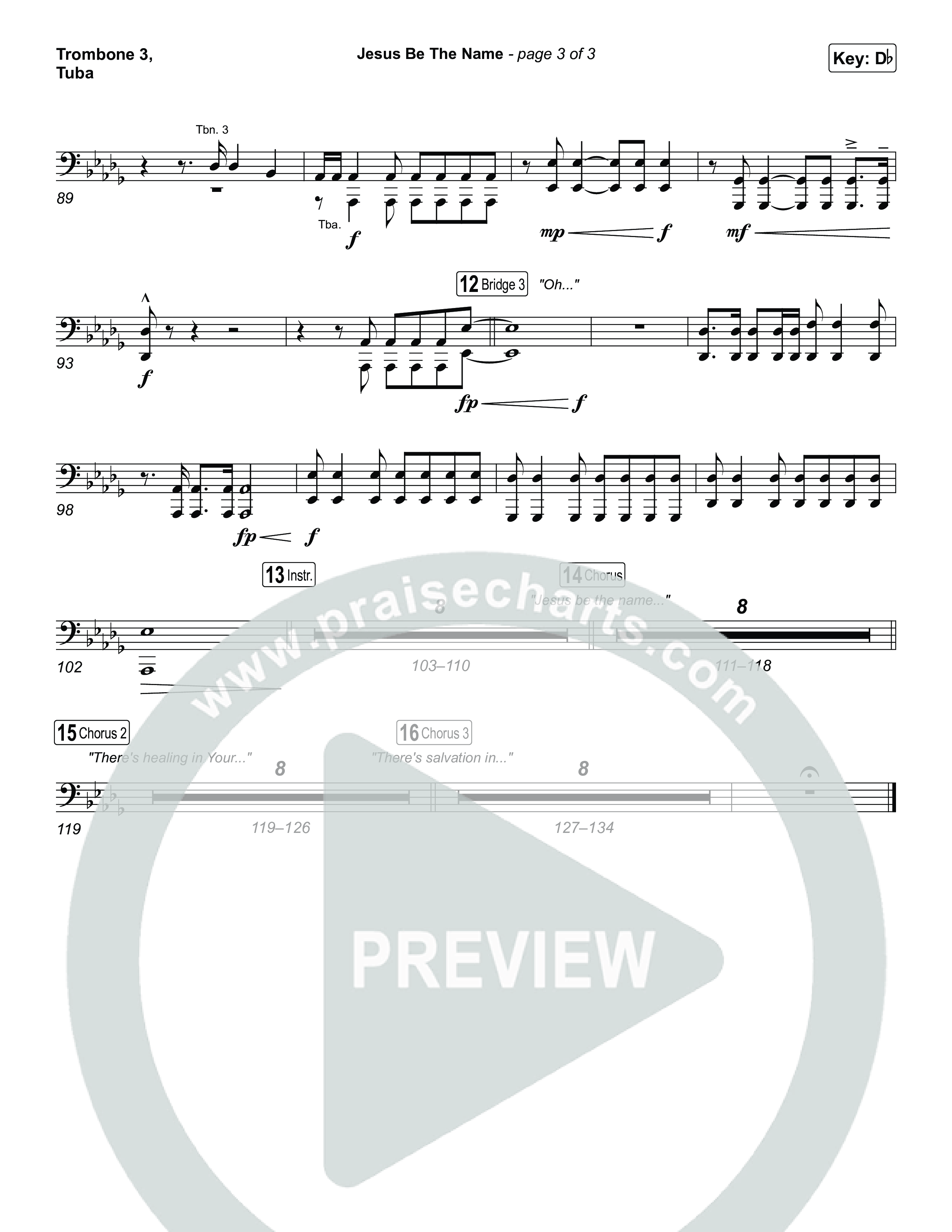 Jesus Be The Name Trombone 3/Tuba (Elevation Worship)