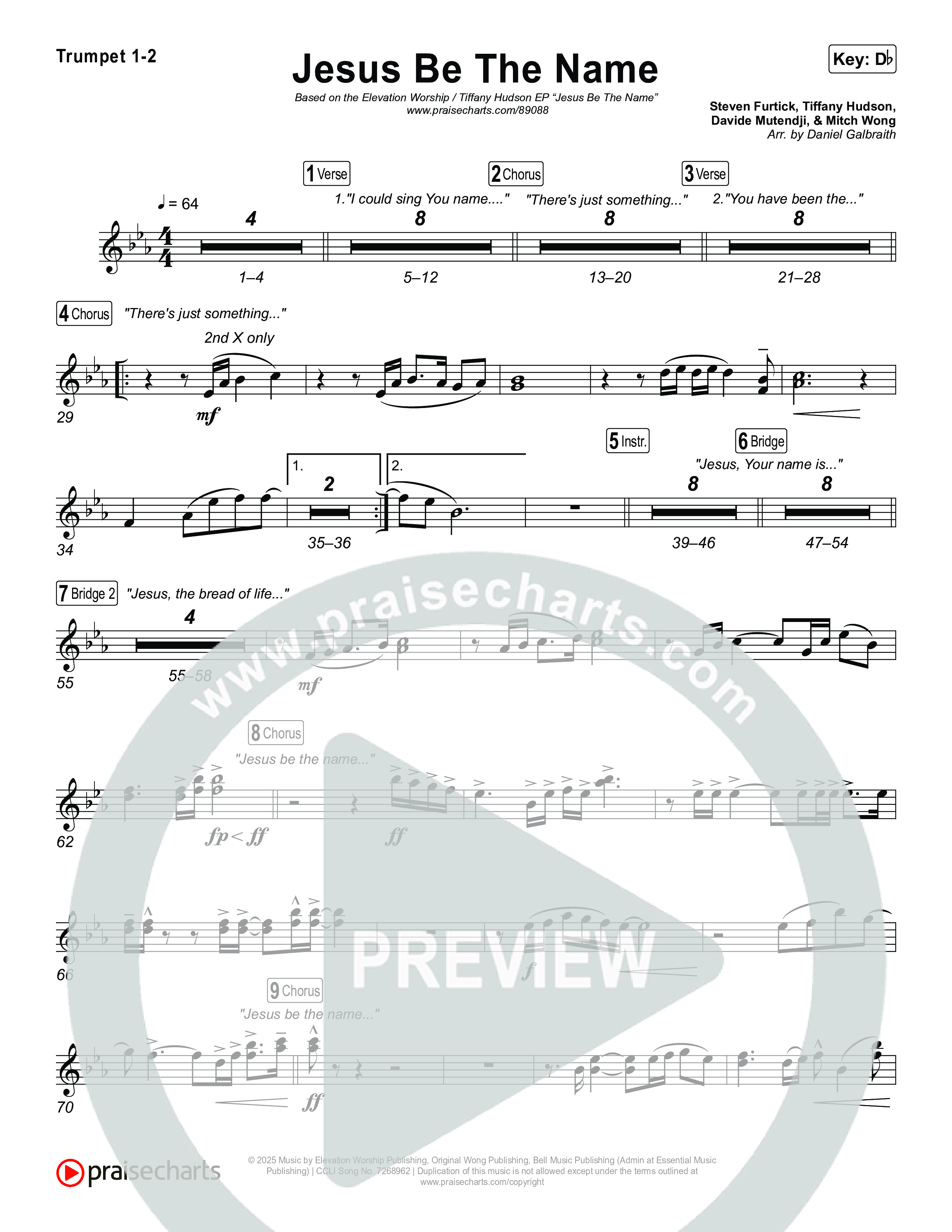 Jesus Be The Name Trumpet 1,2 (Elevation Worship)