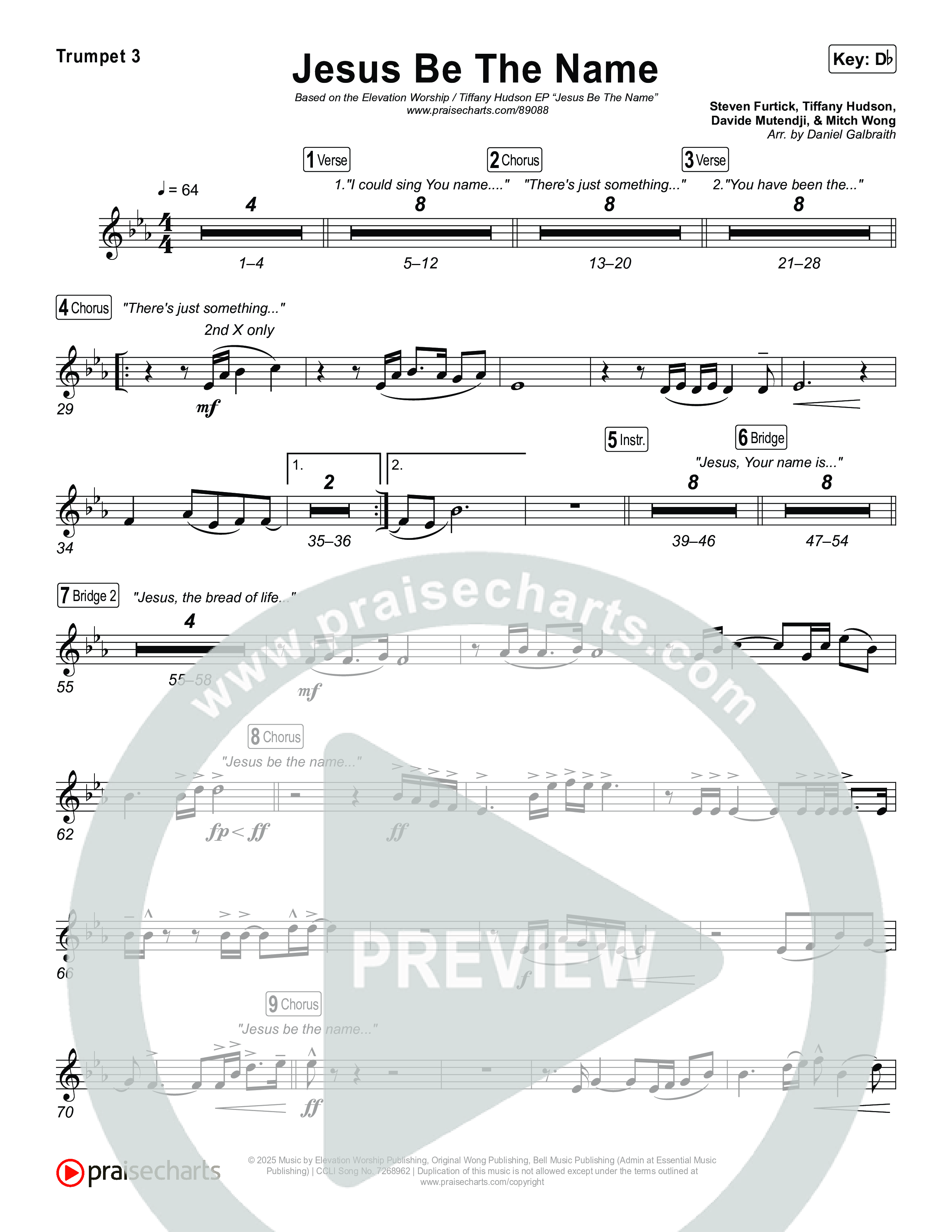 Jesus Be The Name Trumpet 1,2 (Elevation Worship)