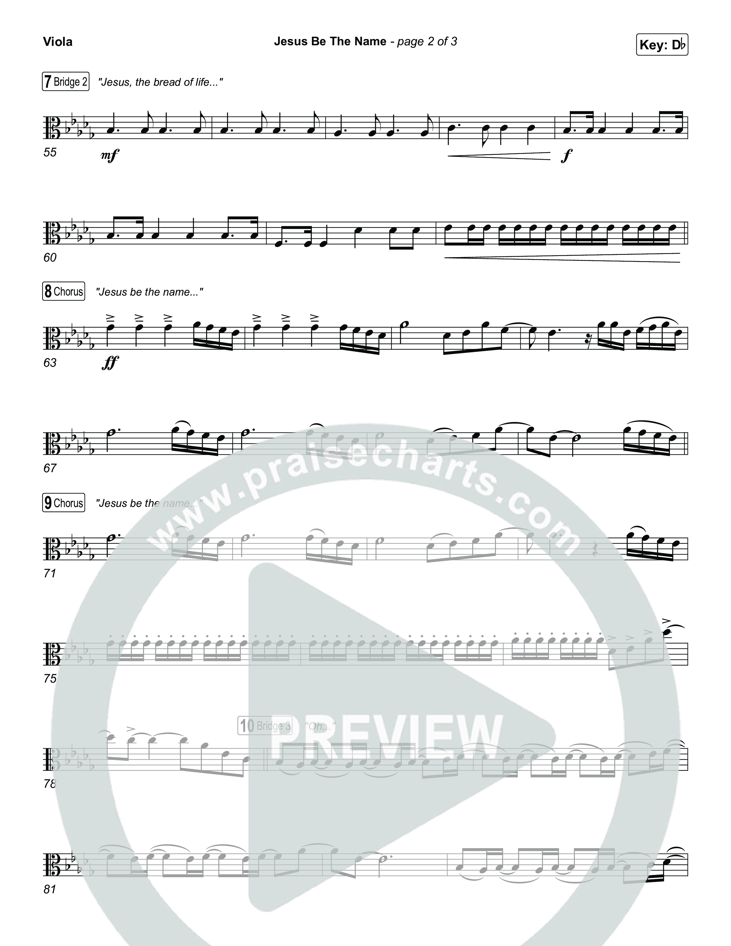 Jesus Be The Name Viola (Elevation Worship)