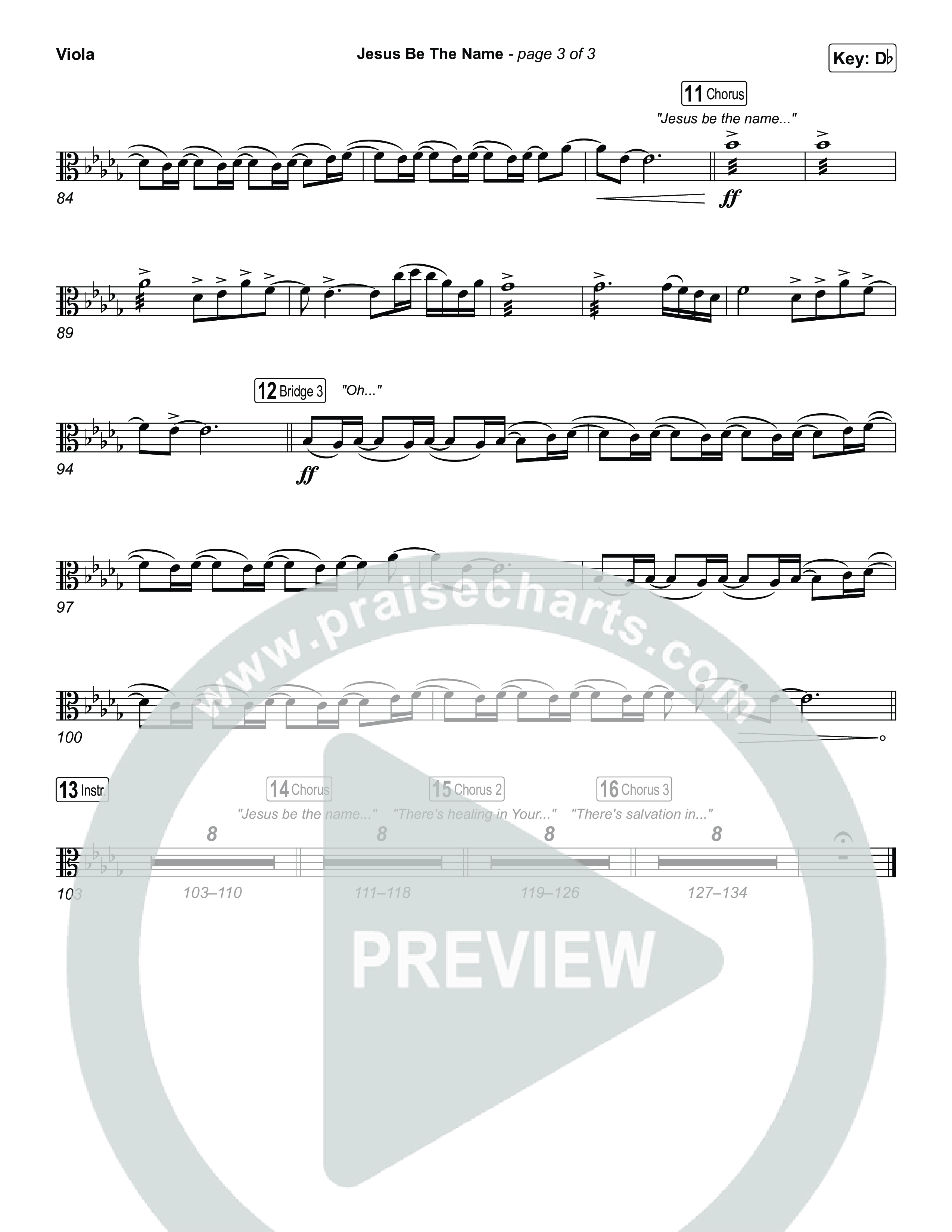 Jesus Be The Name Viola (Elevation Worship)