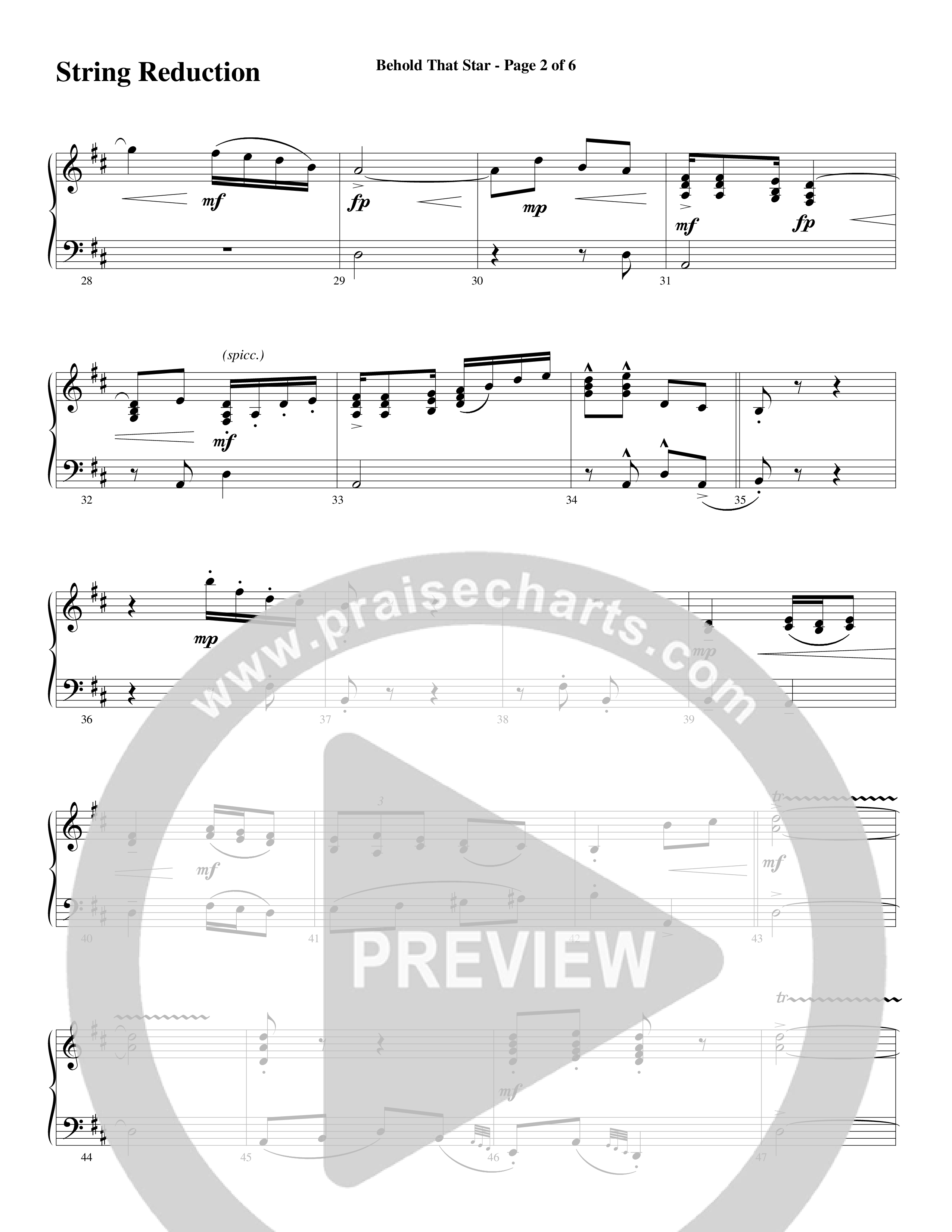 Behold That Star (with O Holy Night) (Choral Anthem SATB) String Reduction (Word Music Choral / Arr. Dan Goeller / Arr. David Huntsinger)