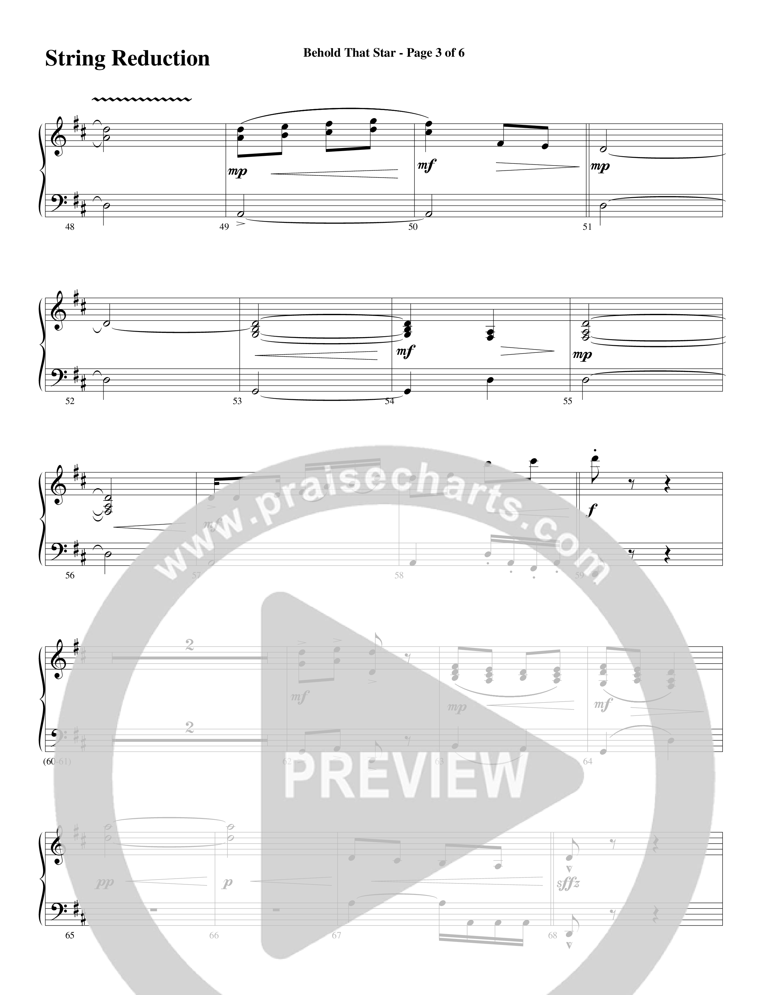 Behold That Star (with O Holy Night) (Choral Anthem SATB) String Reduction (Word Music Choral / Arr. Dan Goeller / Arr. David Huntsinger)